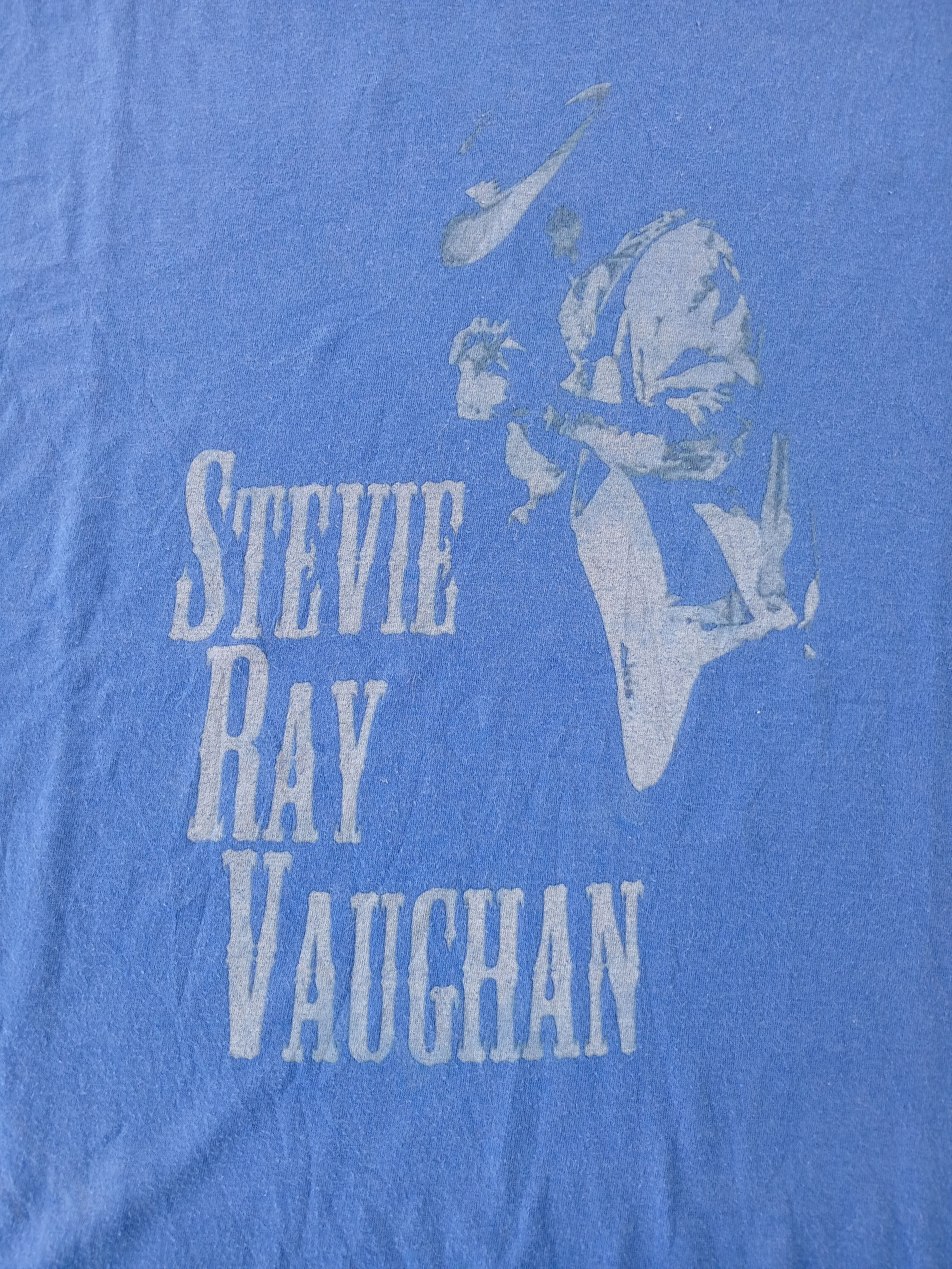 Band Tees Stevie Ray Vaughan Guitar Maestro Blue Tee Shirt Size US XXL / EU 58 / 5 - 2 Thumbnail
