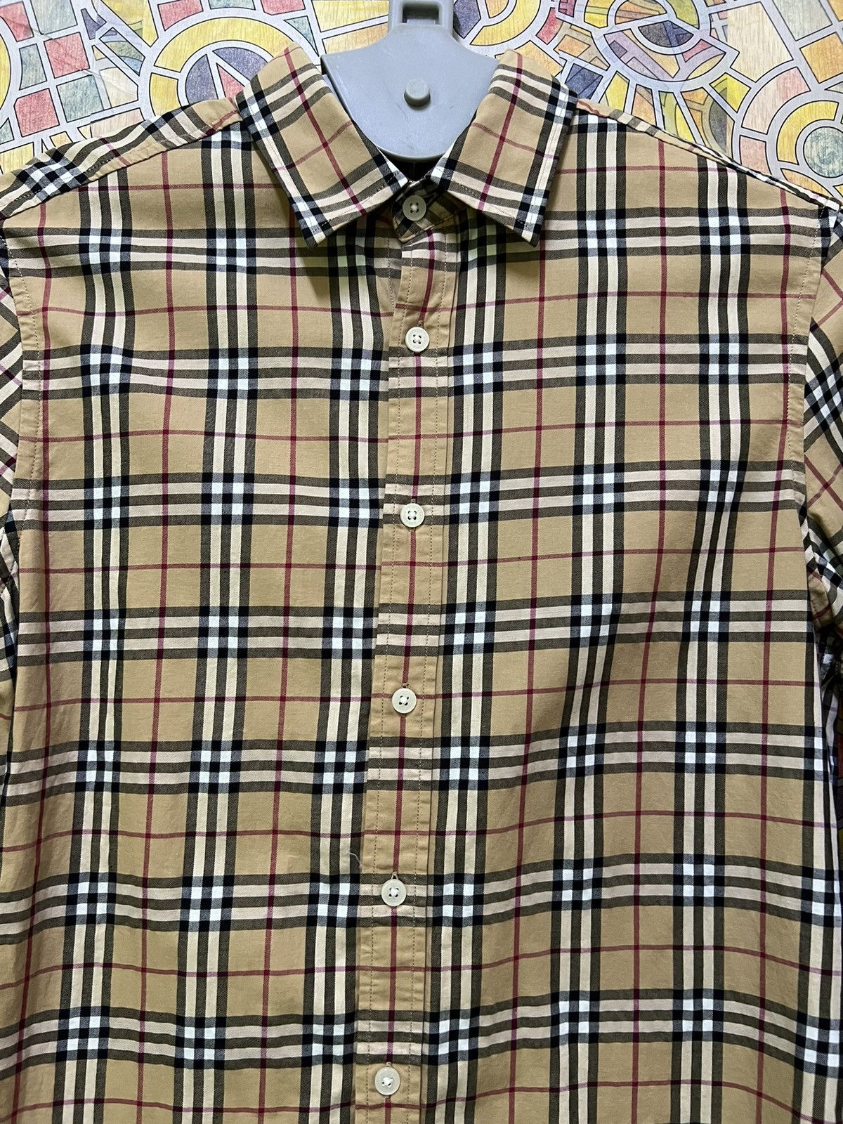 Burberry Burberry Somerton Nova Check Long Sleeve Shirt Men's Small Size US M / EU 48-50 / 2 - 15 Thumbnail