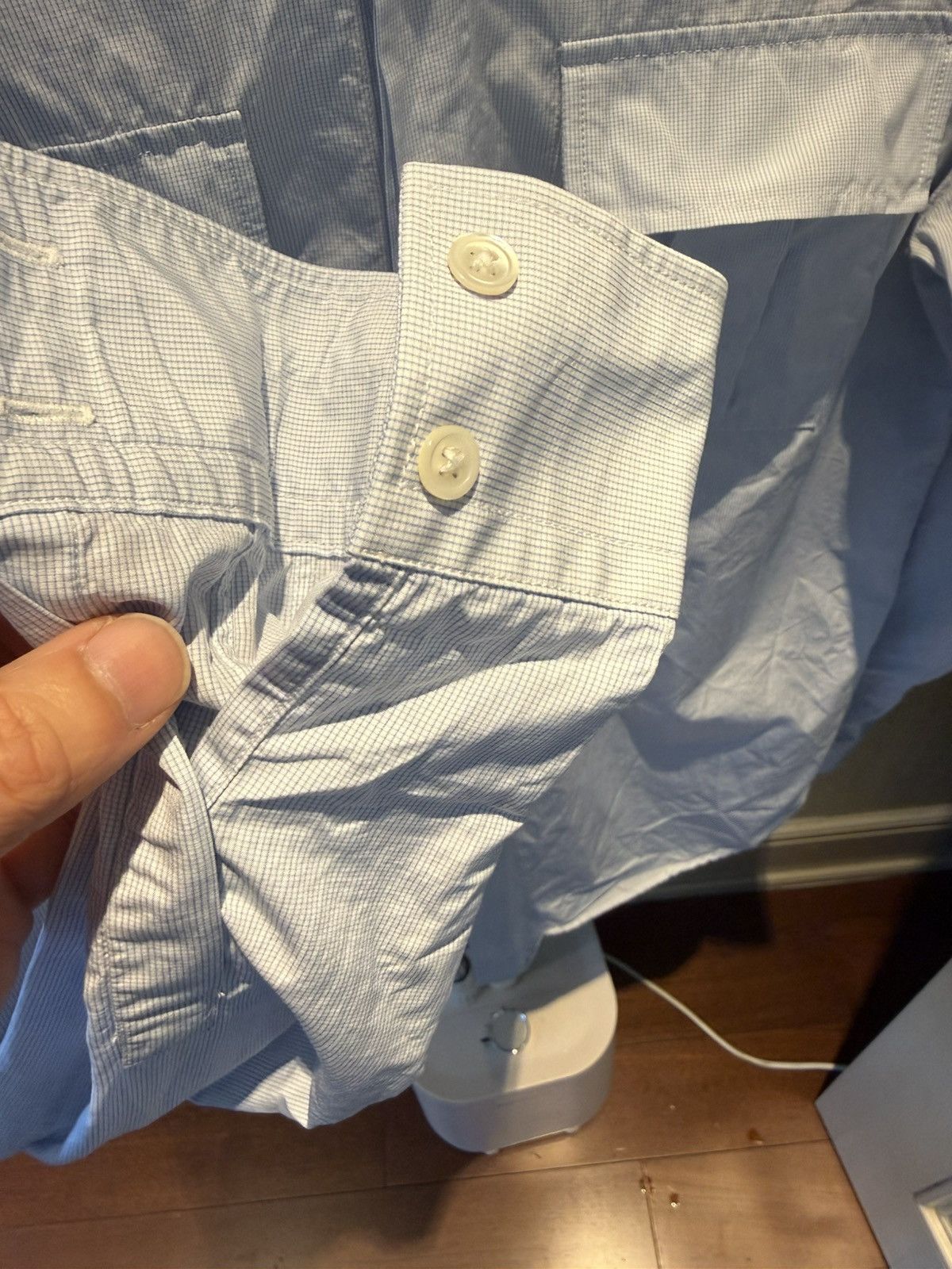 Balmain Blue shirt with denim collar size39 Size US M / EU 48-50 / 2 - 8 Thumbnail