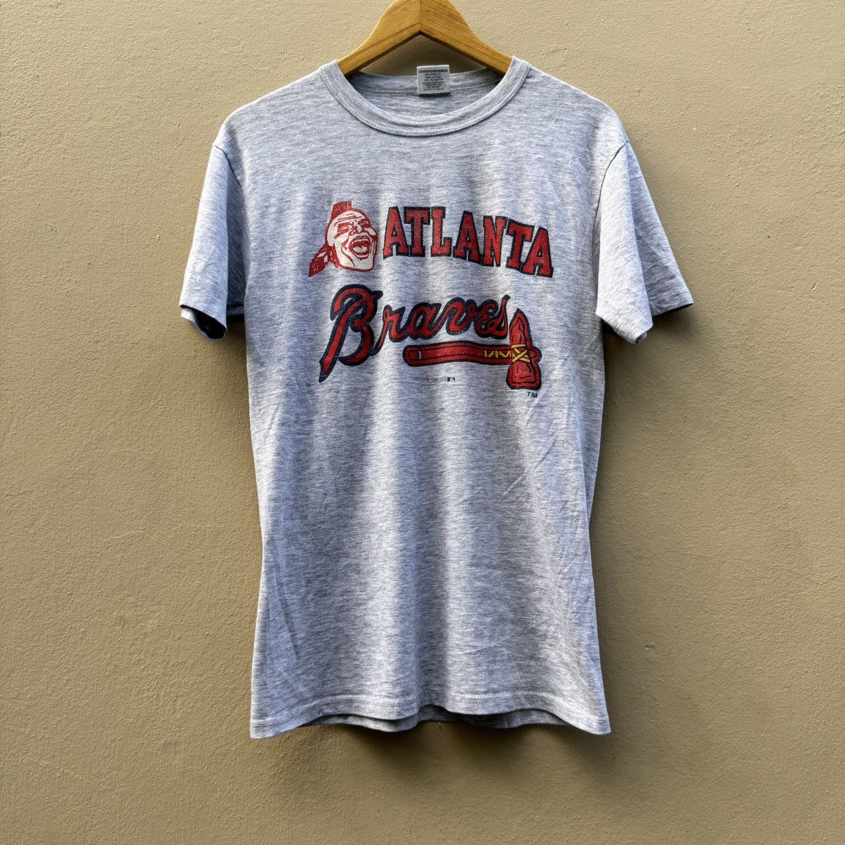 NFL × NHL × Vintage Vintage Atlanta Braves 80s tee vtg Size US L / EU 52-54 / 3 - 1 Thumbnail