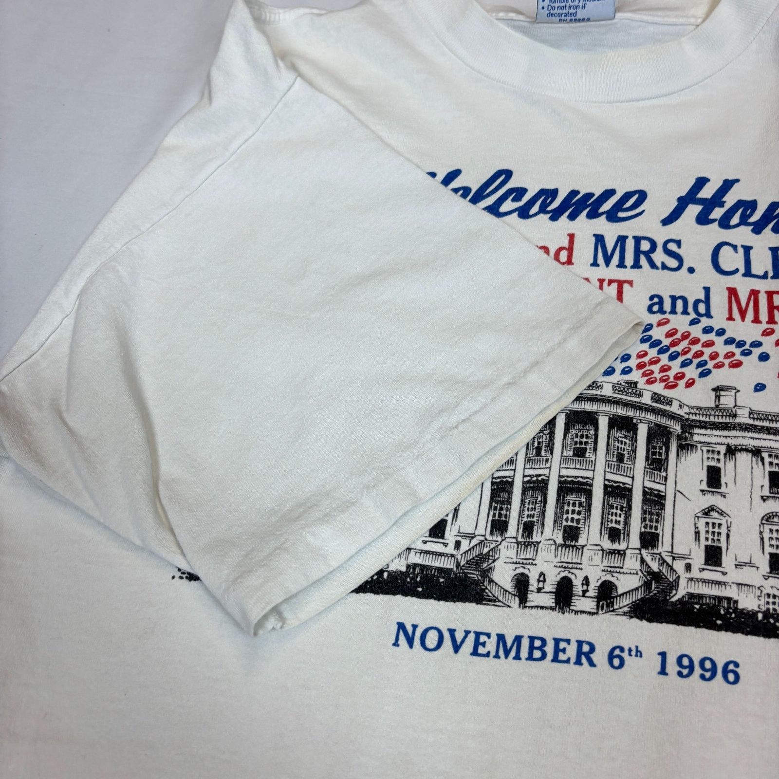 Vintage VTG Bill Clinton Gore 96 Presidential Election T Shirt XL Size US XL / EU 56 / 4 - 7 Thumbnail