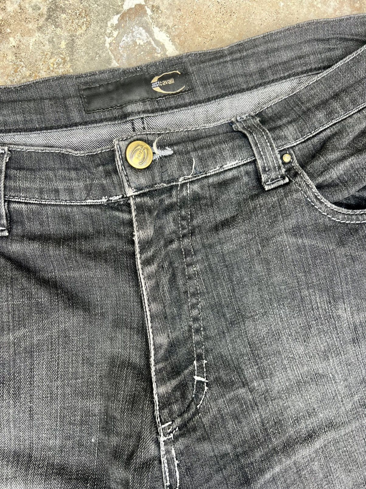 Just Cavalli Vintage Y2K Just Cavalli Rhinestones Jeans Black Denim Size US 34 / EU 50 - 5 Thumbnail