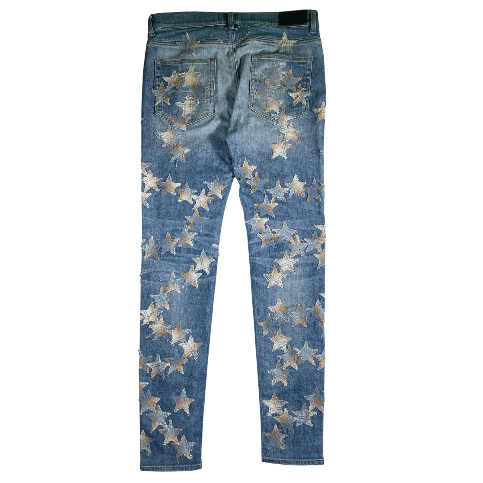 Amiri Amiri Star Chemist Flannel Light Wash Denim Jeans Size US 33 - 2 Thumbnail