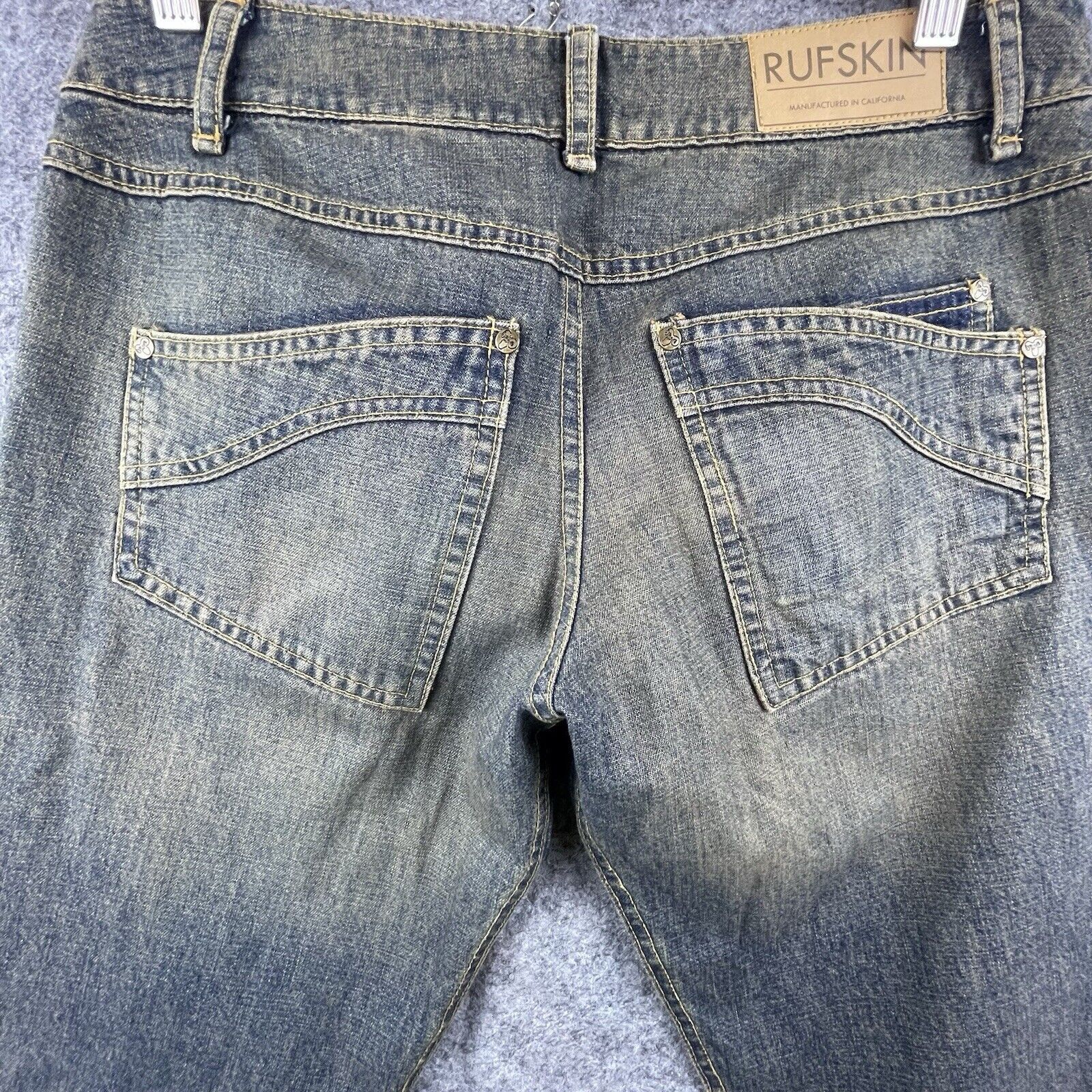 RUFSKIN Rufskin Jeans Mens 30 Dirty Wash Straight 6 Pocket Low Rise Size US 30 / EU 46 - 3 Thumbnail