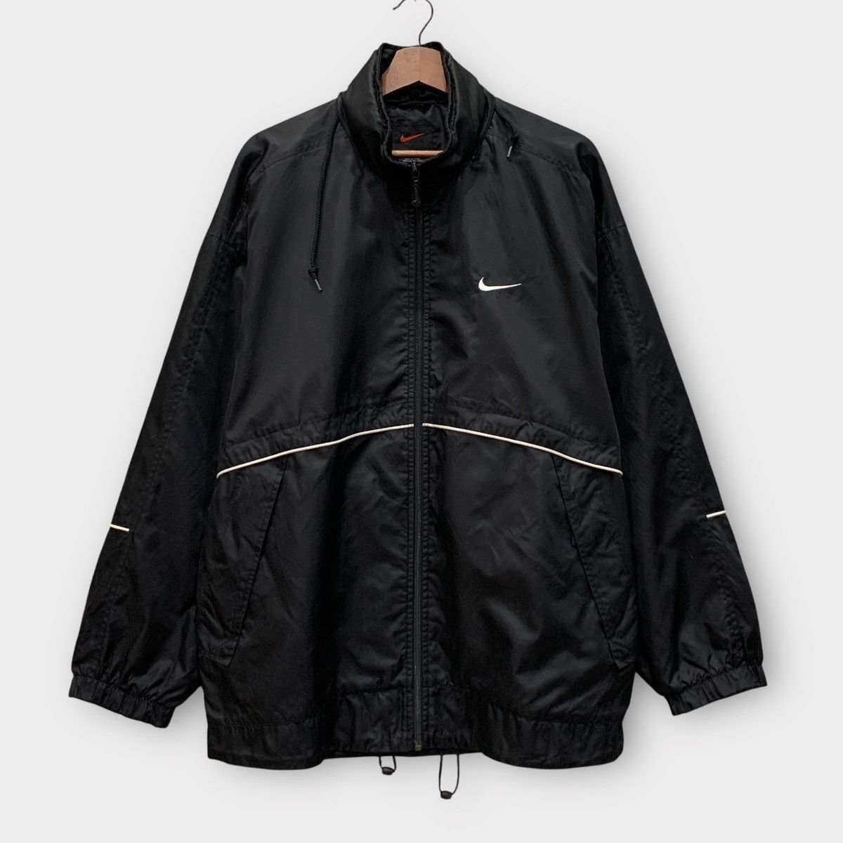 Nike VINTAGE 90s NIKE HOODIE WINDBREAKER JACKET DOUBLE LAYER Size US XL / EU 56 / 4 - 1 Thumbnail