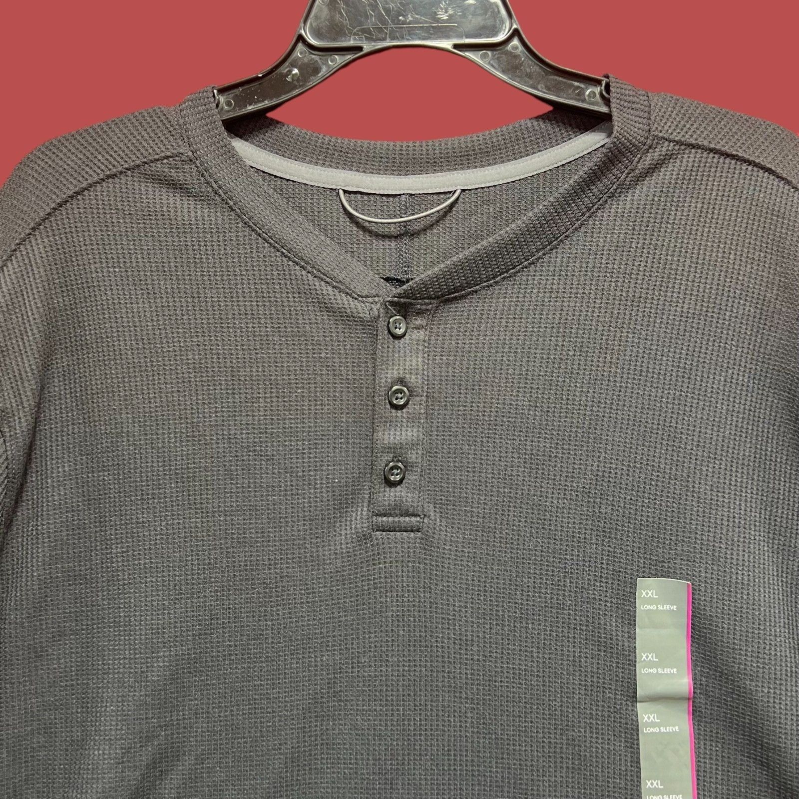 Other All In Motion - Men's Waffle-Knit Henley Athletic Top - Blac Size US XXL / EU 58 / 5 - 15 Thumbnail