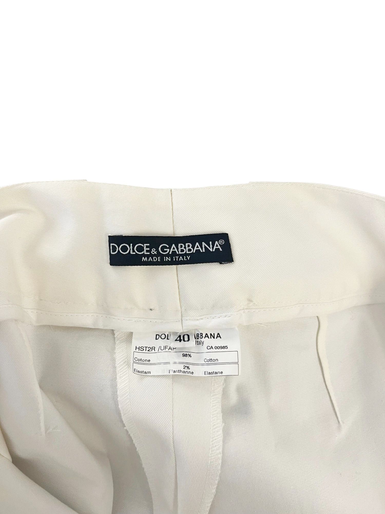 Dolce & Gabbana F/W 2004 White Cotton Suit Size S / US 4 / IT 40 - 13 Thumbnail