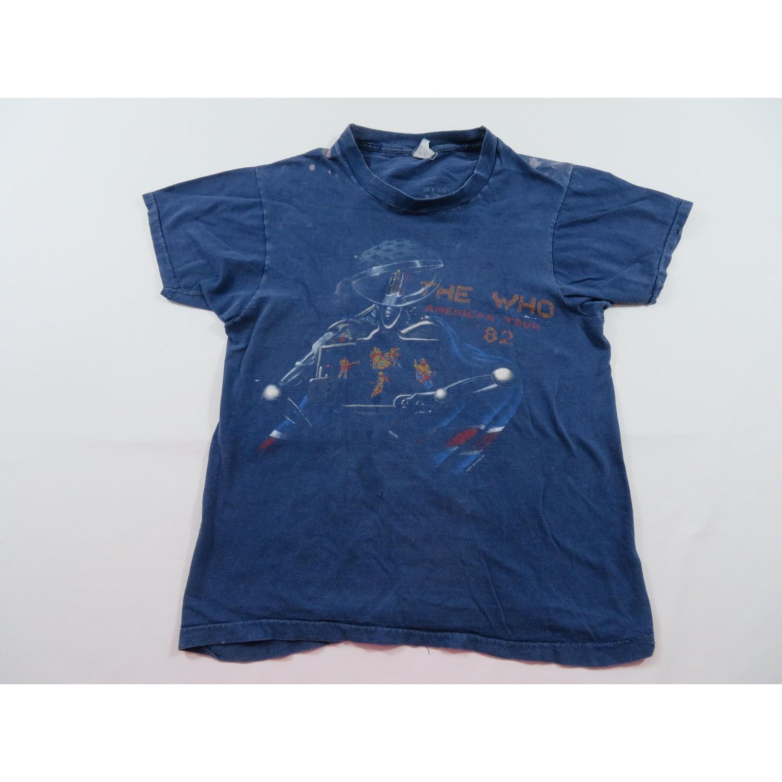 Other The Who 1982 T-shirt Blue Double Sided Sz S Size US S / EU 44-46 / 1 - 3 Thumbnail