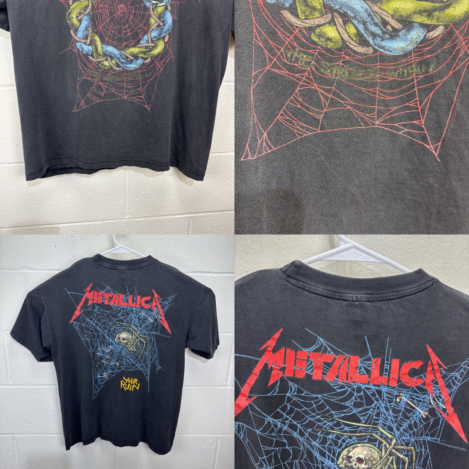 Vintage VINTAGE Metallica T-Shirt 1990s Graphic Tee Short Sleeve Men Large Black Band Merch Grunge Style Size US L / EU 52-54 / 3 - 8 Thumbnail