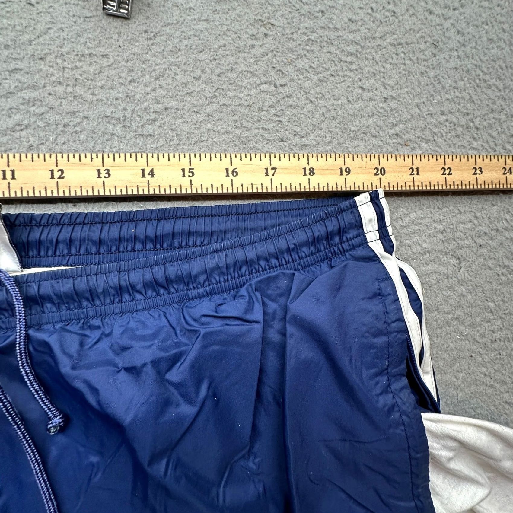 Adidas VINTAGE Adidas Lined Windbreaker Track Pants Mens XL Navy Blue Ankle Zip Sports 90s Men's Pants Size US 36 / EU 52 - 7 Thumbnail