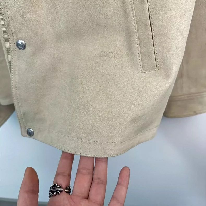 Dior Dior Beige Suede Leather Jacket New-2505 Size US L / EU 52-54 / 3 - 2 Thumbnail