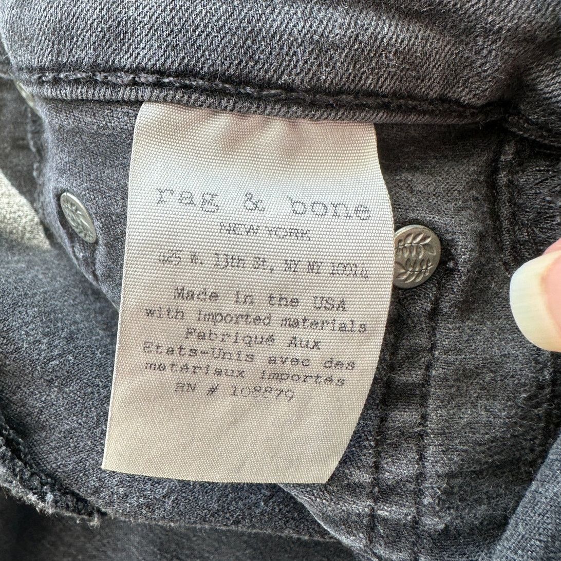 Rag & Bone Rag & Bone Dark Gray High Rise Ankle Skinny Jeans 26 Size 26" / US 2 / IT 38 - 11 Thumbnail