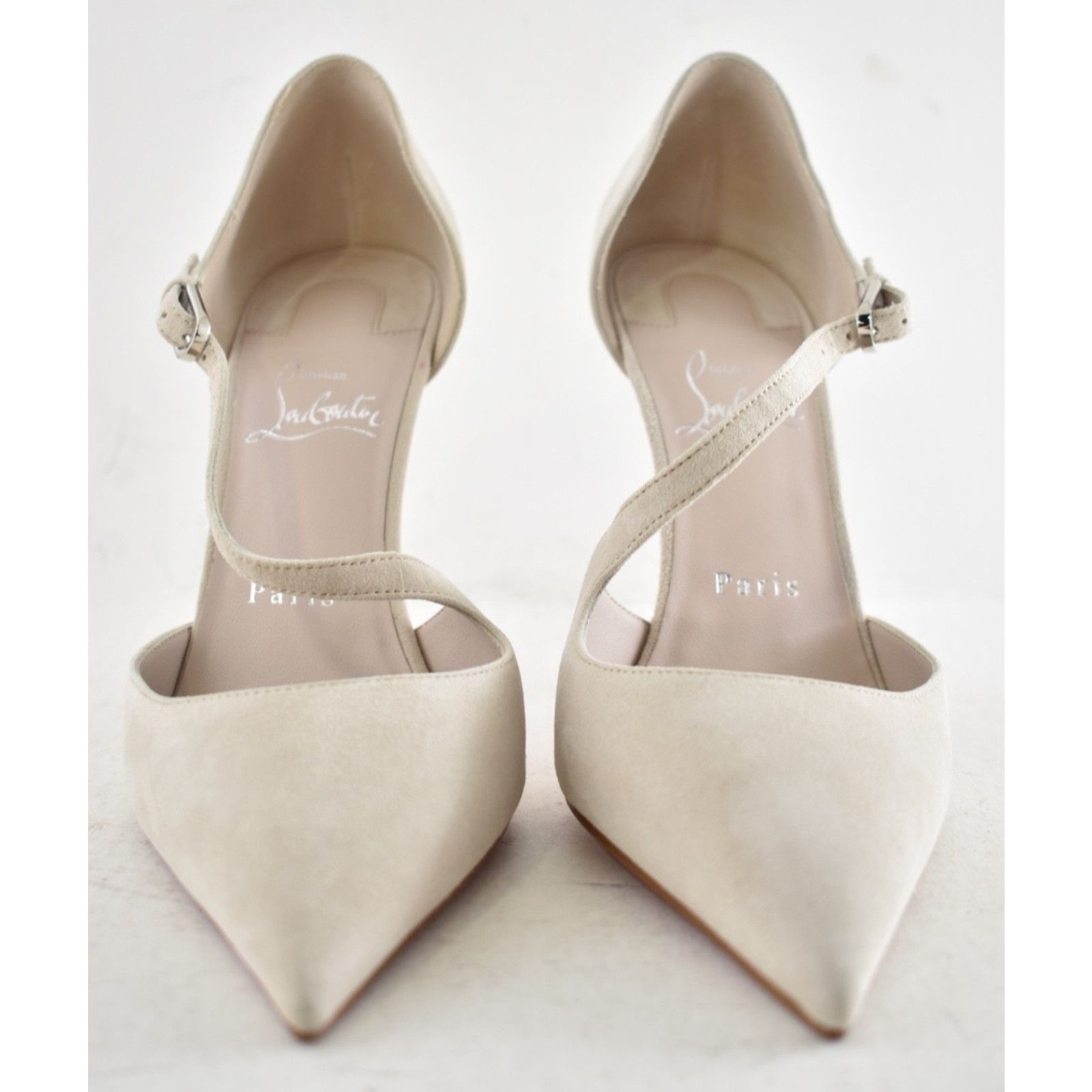 Christian Louboutin Christian Louboutin Miss Ziggyta 100 Pearl Beige Pump 39.5 Size US 9.5 / IT 39.5 - 14 Thumbnail