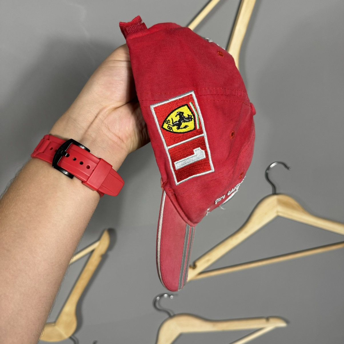 Ferrari × Formula 1 × Vintage Vintage Michael Schumacher Champion Ferrari Racing Cap Size ONE SIZE - 2 Thumbnail
