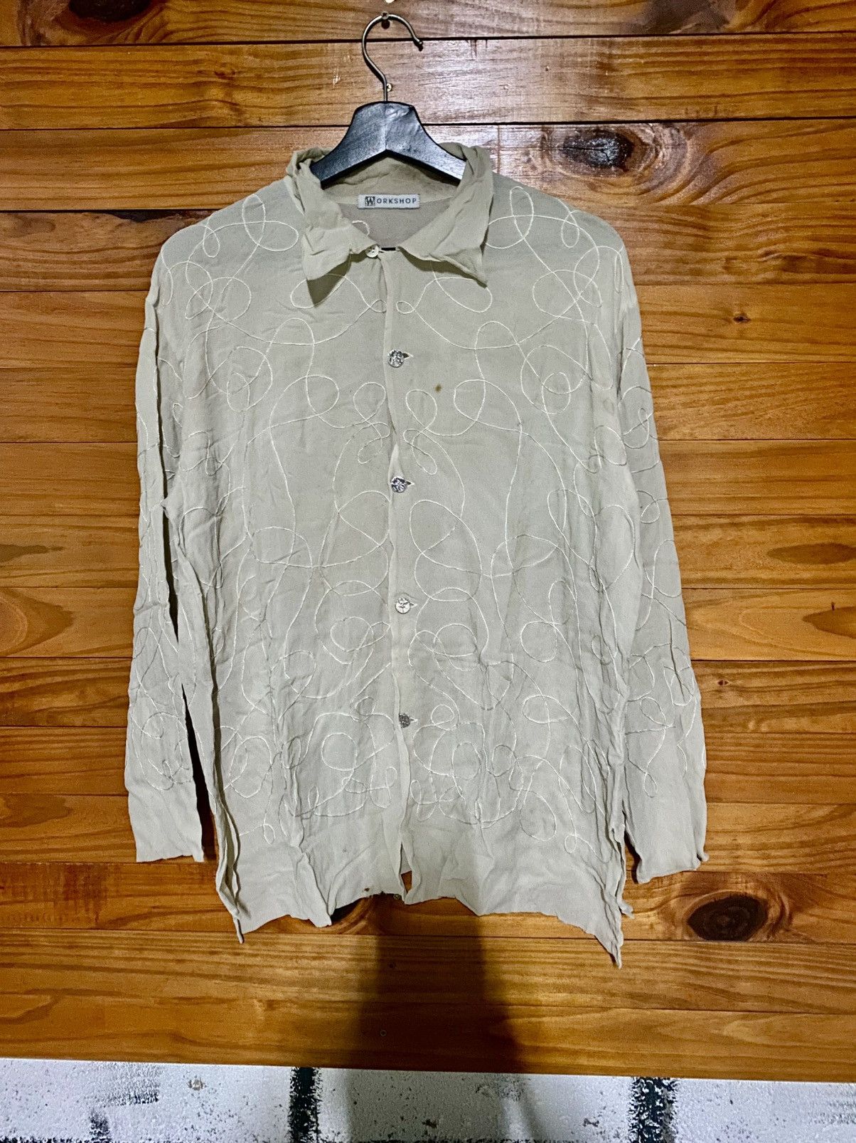 Yohji Yamamoto Vintage Yohji Yamamoto Embroidered Abstract Avant-Garde Size US M / EU 48-50 / 2 - 3 Thumbnail