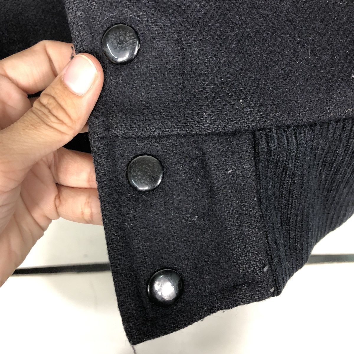 Japanese Brand 📌Iconic Black Vtg Varsity Leather Jacket American College Size US XS / EU 42 / 0 - 17 Thumbnail