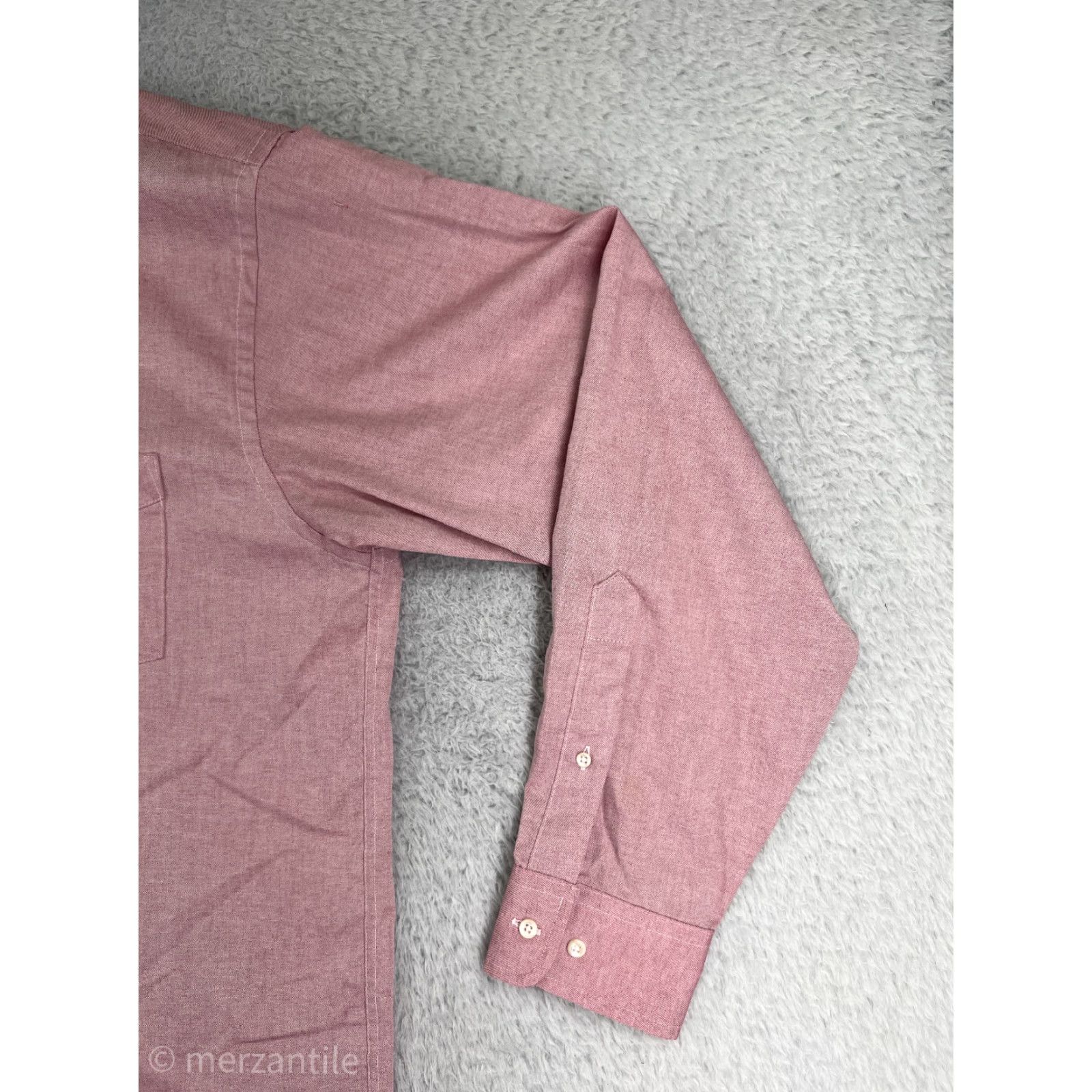 Arrow Arrow Mens Shirt 35 Pink Button Up Long Sleeve Oxford Cotton Blend Size US S / EU 44-46 / 1 - 6 Thumbnail