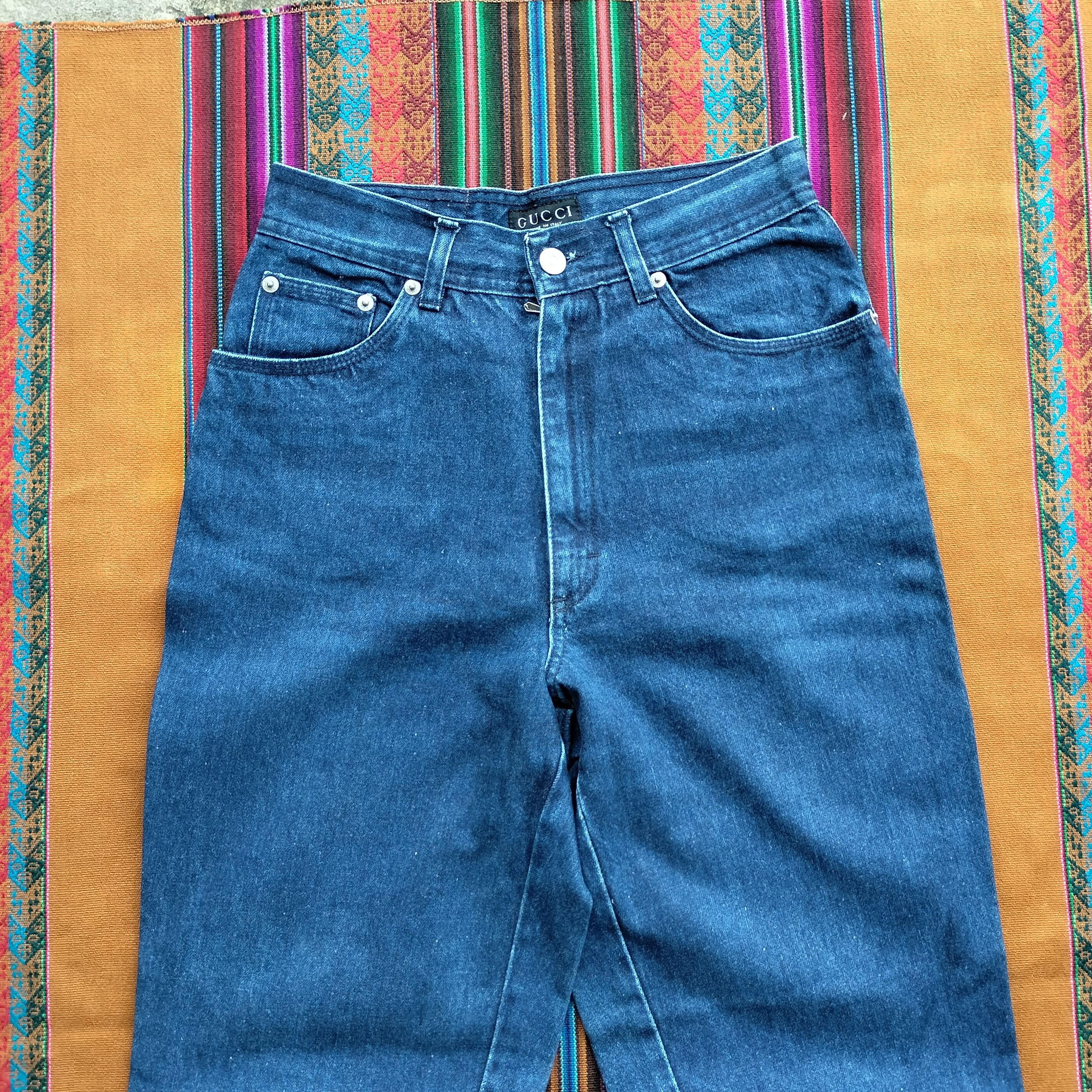 Gucci Gucci Tom ford era embrodery logo back pocket denim Size 26" / US 2 / IT 38 - 3 Thumbnail