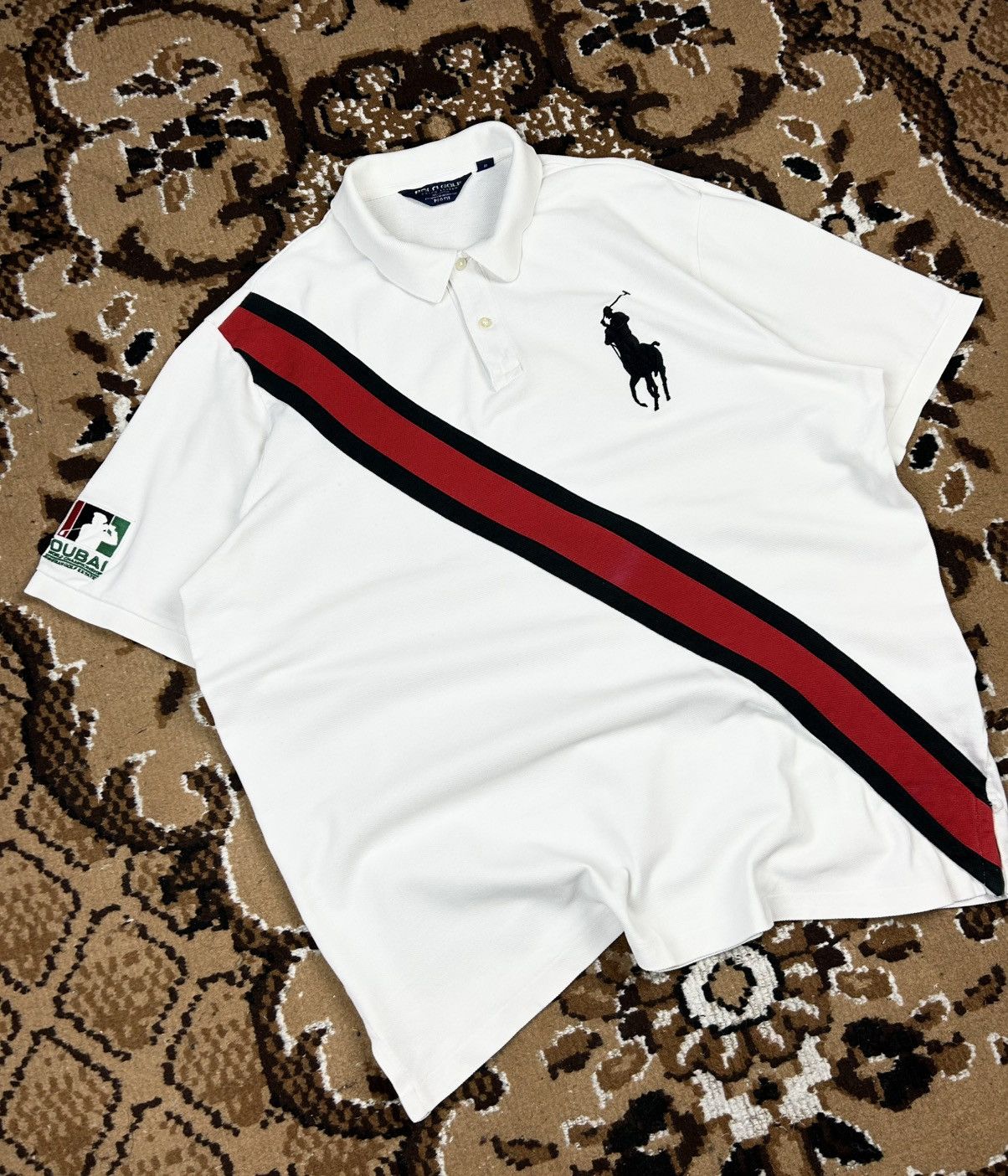 Polo Ralph Lauren × Vintage × Yves Saint Laurent Rare Vintage Polo Ralph Lauren Golf Polo Shirt Dubai Y2k Size US XL / EU 56 / 4 - 2 Thumbnail