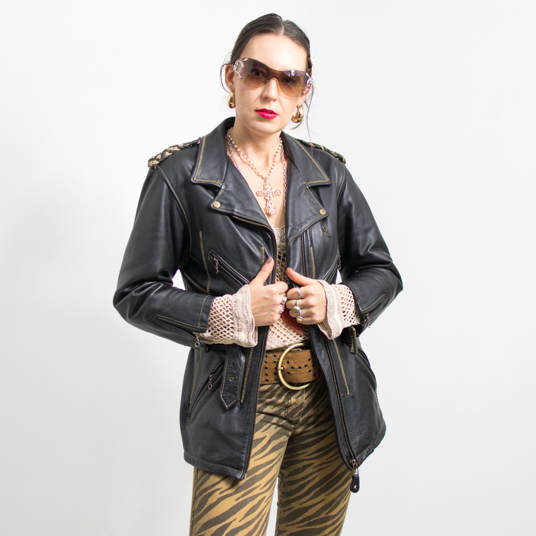 Diesel × Vintage DIESEL leather jacket belted Size M / US 6-8 / IT 42-44 - 9 Thumbnail