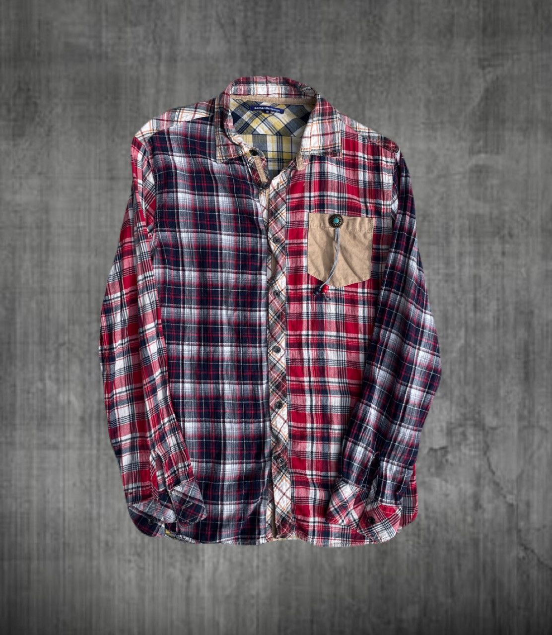 If Six Was Nine 2000s Semanticdesign Vkei Multi Pattern Plaid Shirts Gyaruo Size US S / EU 44-46 / 1 - 1 Thumbnail