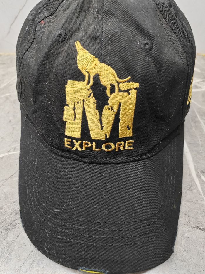 Vintage Vintage M Explore Distressed Style Cap Hat Size ONE SIZE - 4 Thumbnail
