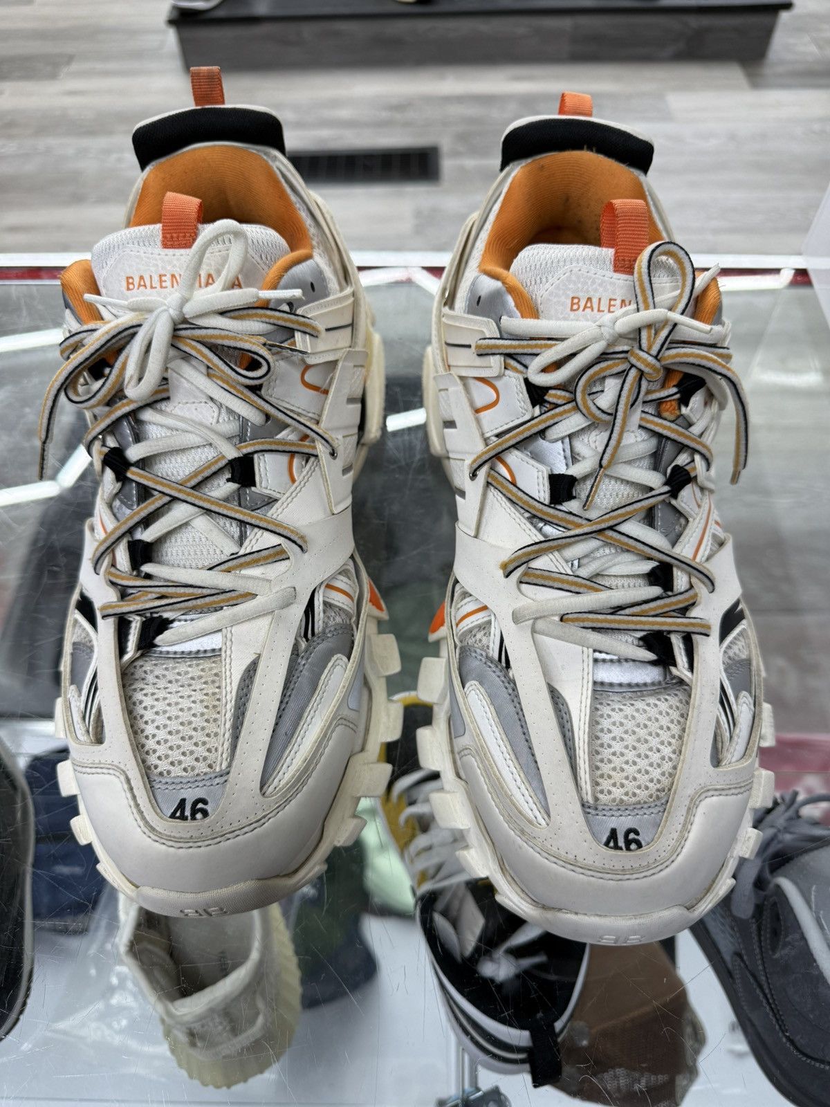 white orange balenciaga tracks