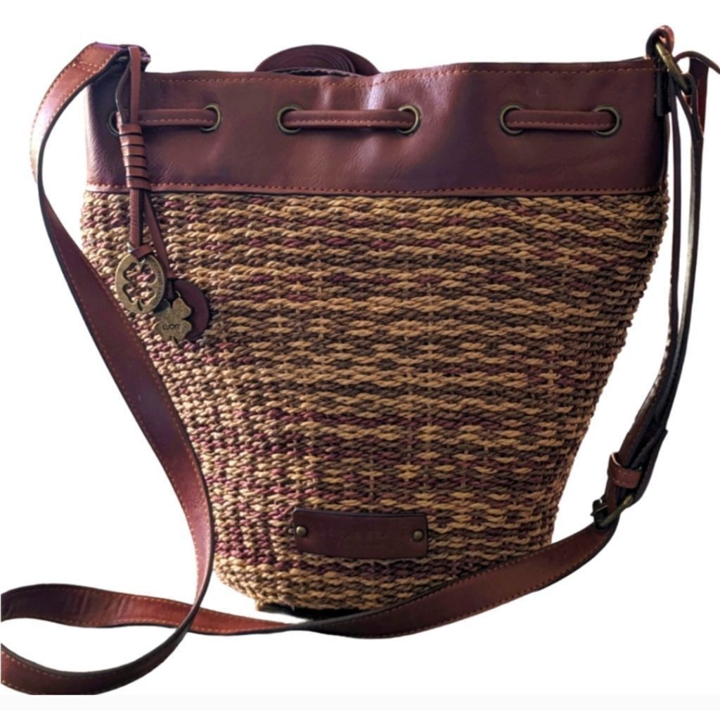 Lucky Brand Lucky Brand Kenya Woven Rattan Drawstring Bucket Bag Size ONE SIZE - 1 Thumbnail