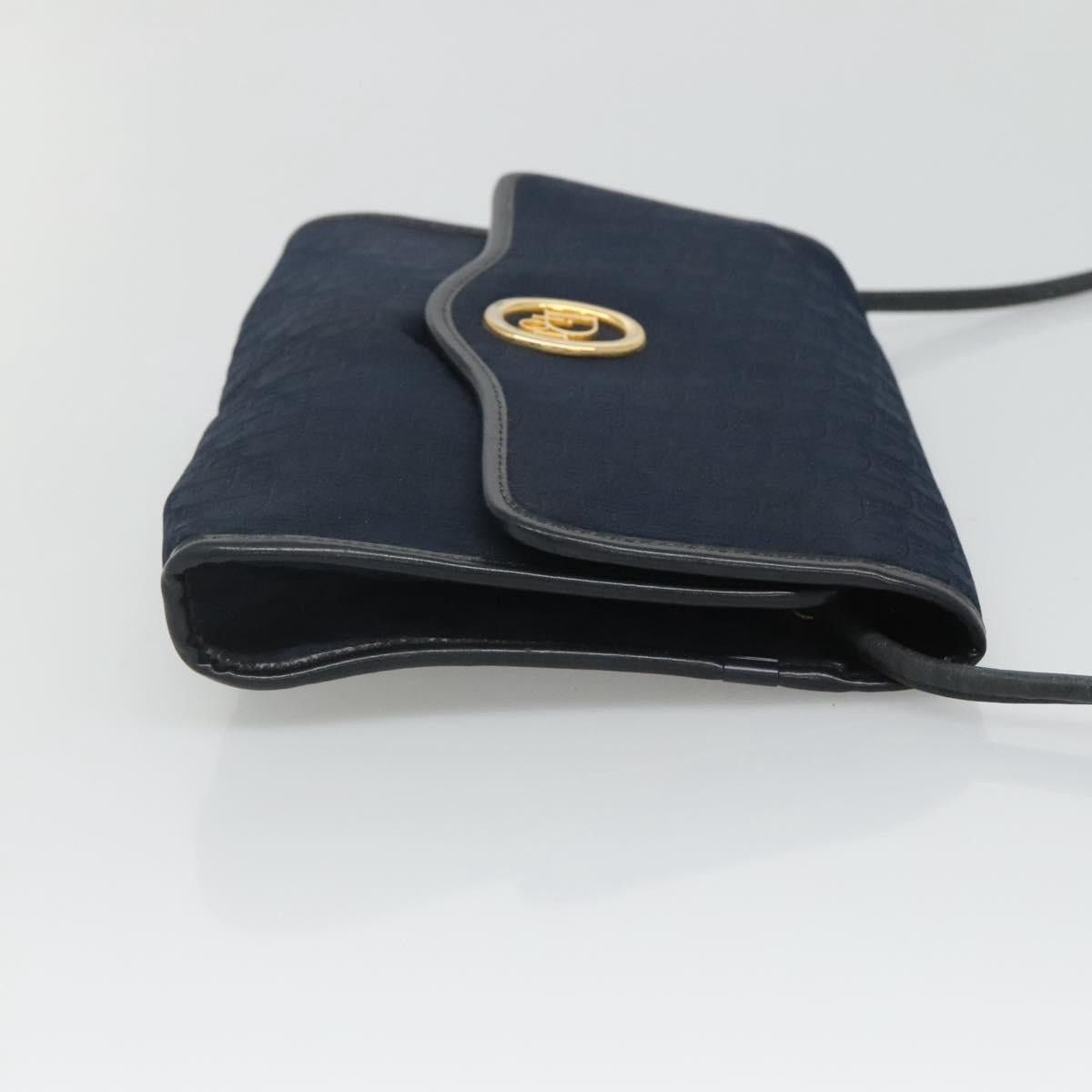 Dior DIOR Trotter Canvas Shoulder Bag Navy Gold Size ONE SIZE - 4 Thumbnail