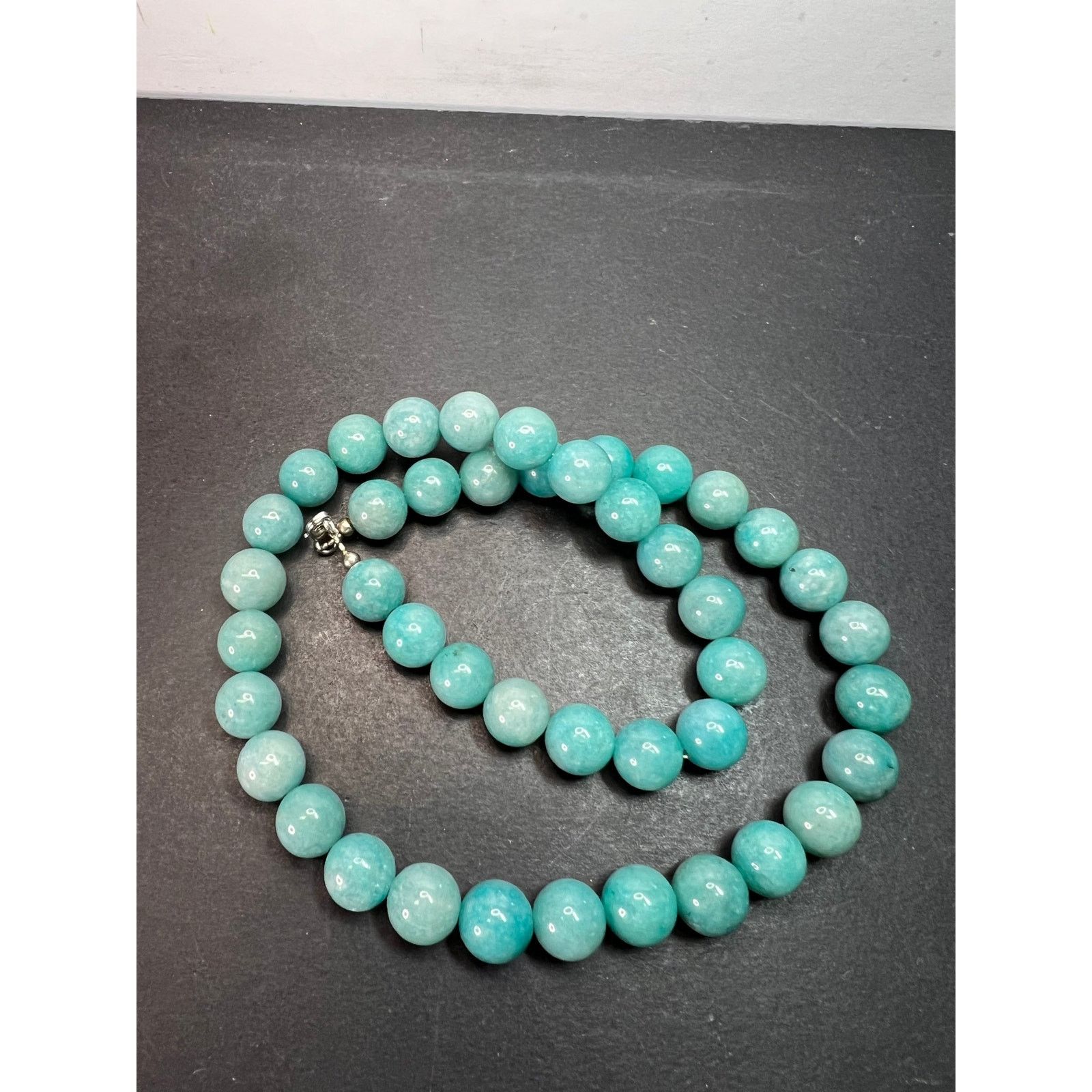 Other Dyed jadeite beaded necklace with sterling silver clasp Size ONE SIZE - 10 Thumbnail