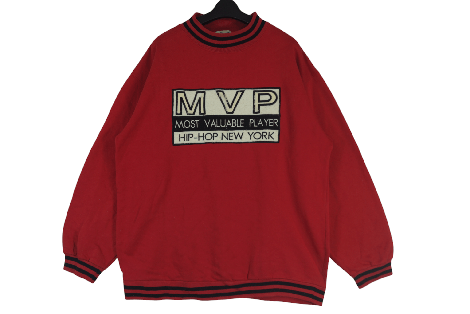 Mvp × Vintage Vintage Sweatshirt MVP Hip-Hop NY Spell Out Size US L / EU 52-54 / 3 - 1 Thumbnail