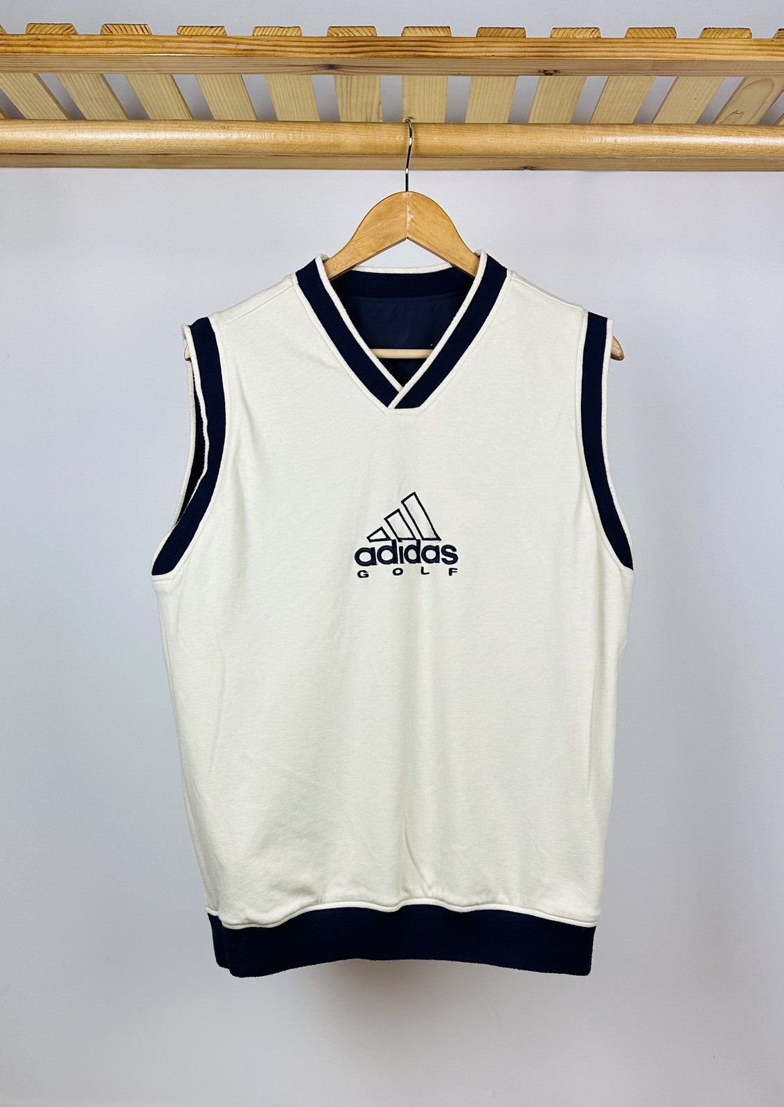 Adidas × Vintage Vintage 90s Adidas GOLF Double Sided Vest Size US M / EU 48-50 / 2 - 1 Thumbnail