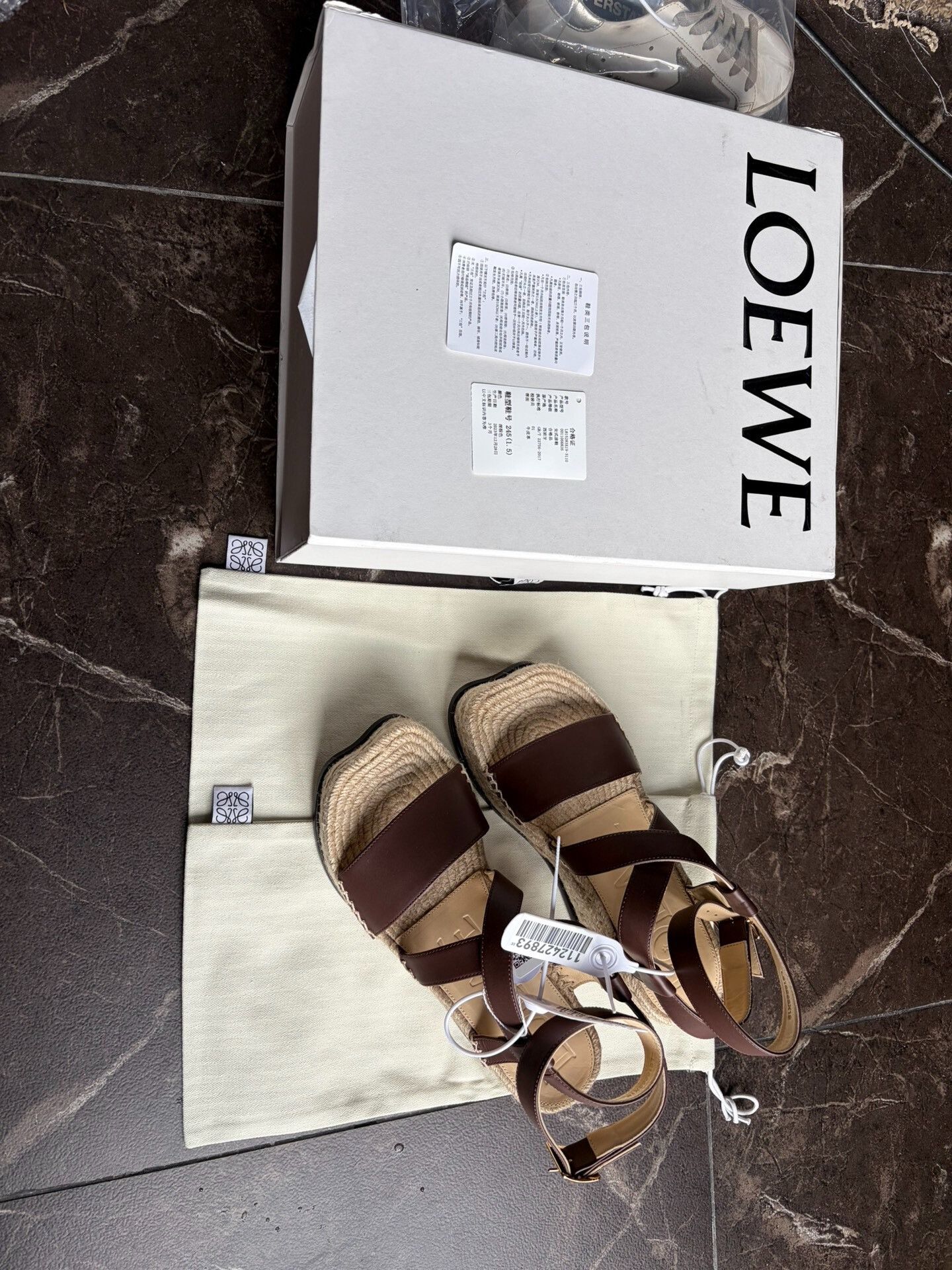 LOEWE Petal Wedge Slingback Sandals