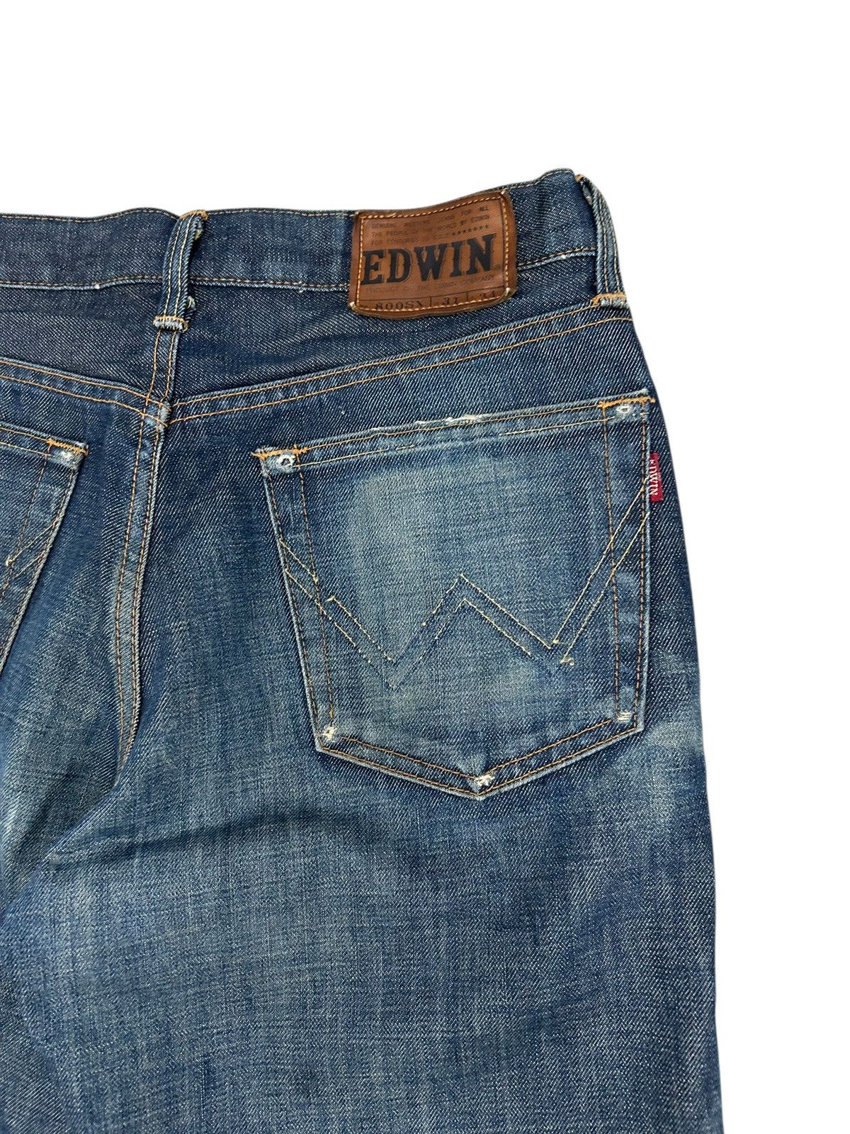 Edwin × Hysteric Glamour × Japanese Brand Vintage Edwin 800SX Flare Washed Ripped Texture Distressed Size US 29 - 16 Thumbnail