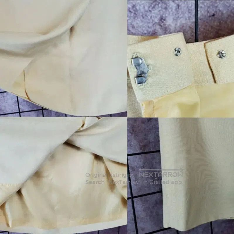 Dior Dior Midi Skirt in Light Yellow Linen Blend . Size 27" / US 4 / IT 40 - 3 Thumbnail