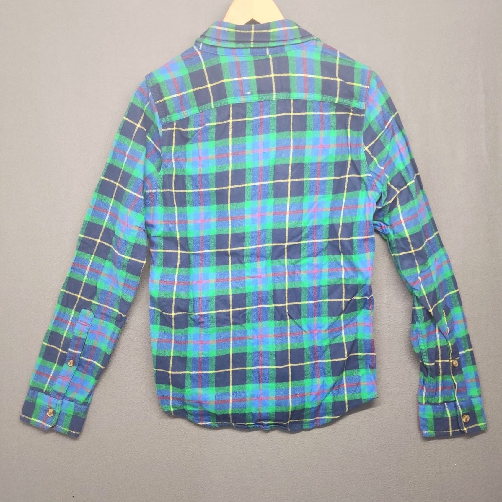Abercrombie & Fitch Abercrombie & Fitch Shirt Mens Small Blue Plaid Flannel Long Sleeve Button Up Size US S / EU 44-46 / 1 - 2 Thumbnail