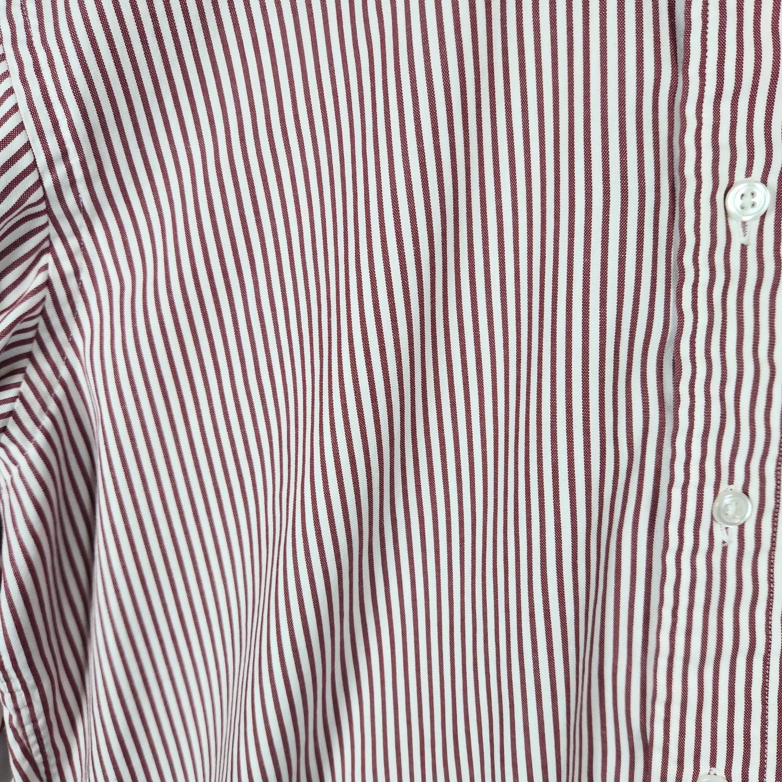 Lands' End Lands End Pinpoint Oxford Striped Size Regular 16-33 Size 38R - 2 Thumbnail
