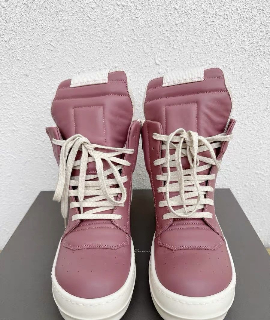 Rick Owens Rick Owens Geobasket pink and white high-top sneakers Size US 8 / IT 38 - 2 Thumbnail