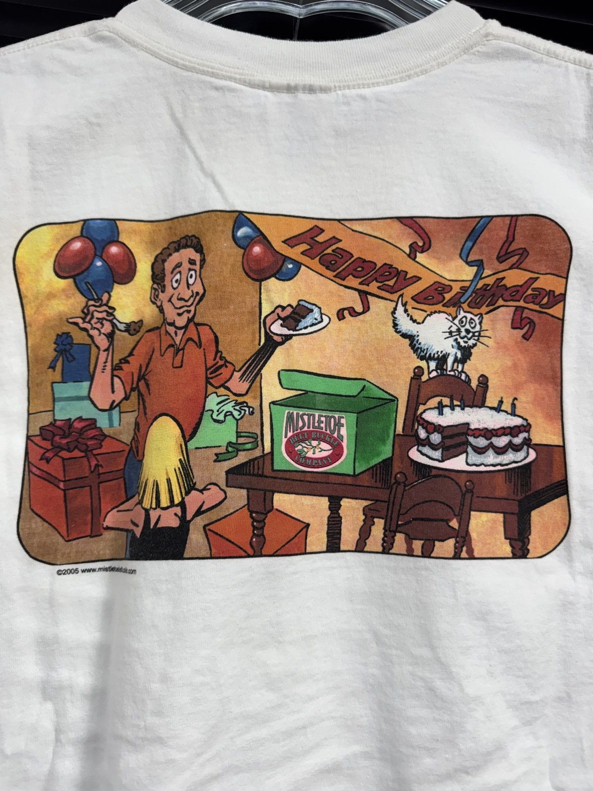 Vintage Vintage Mistletoe Belt Buckle Company Adult Humor Shirt Size US XL / EU 56 / 4 - 4 Thumbnail
