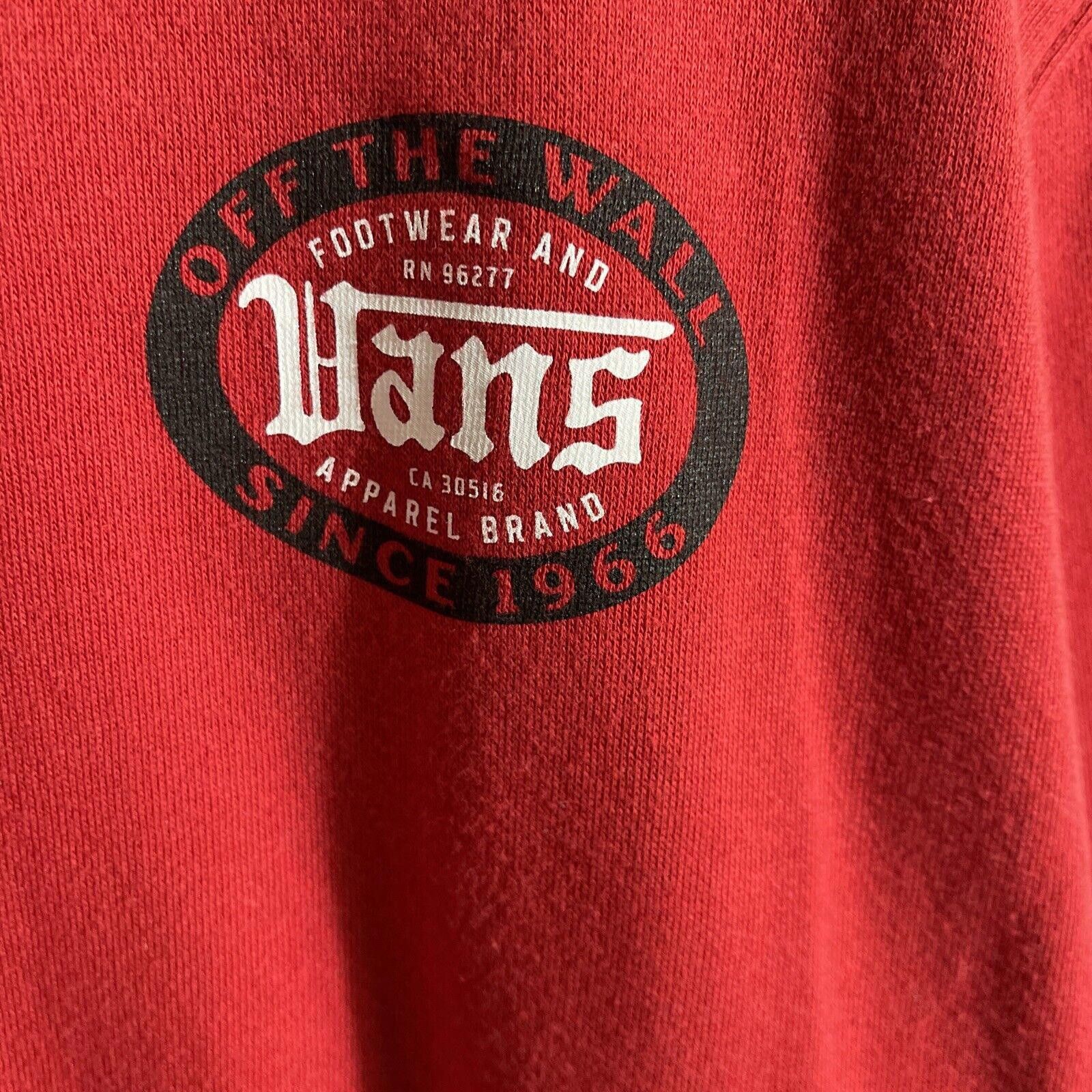 Vans Vans Hoodie Sweatshirt Men Large RED VANS Skater Size US 34 / EU 50 - 2 Thumbnail