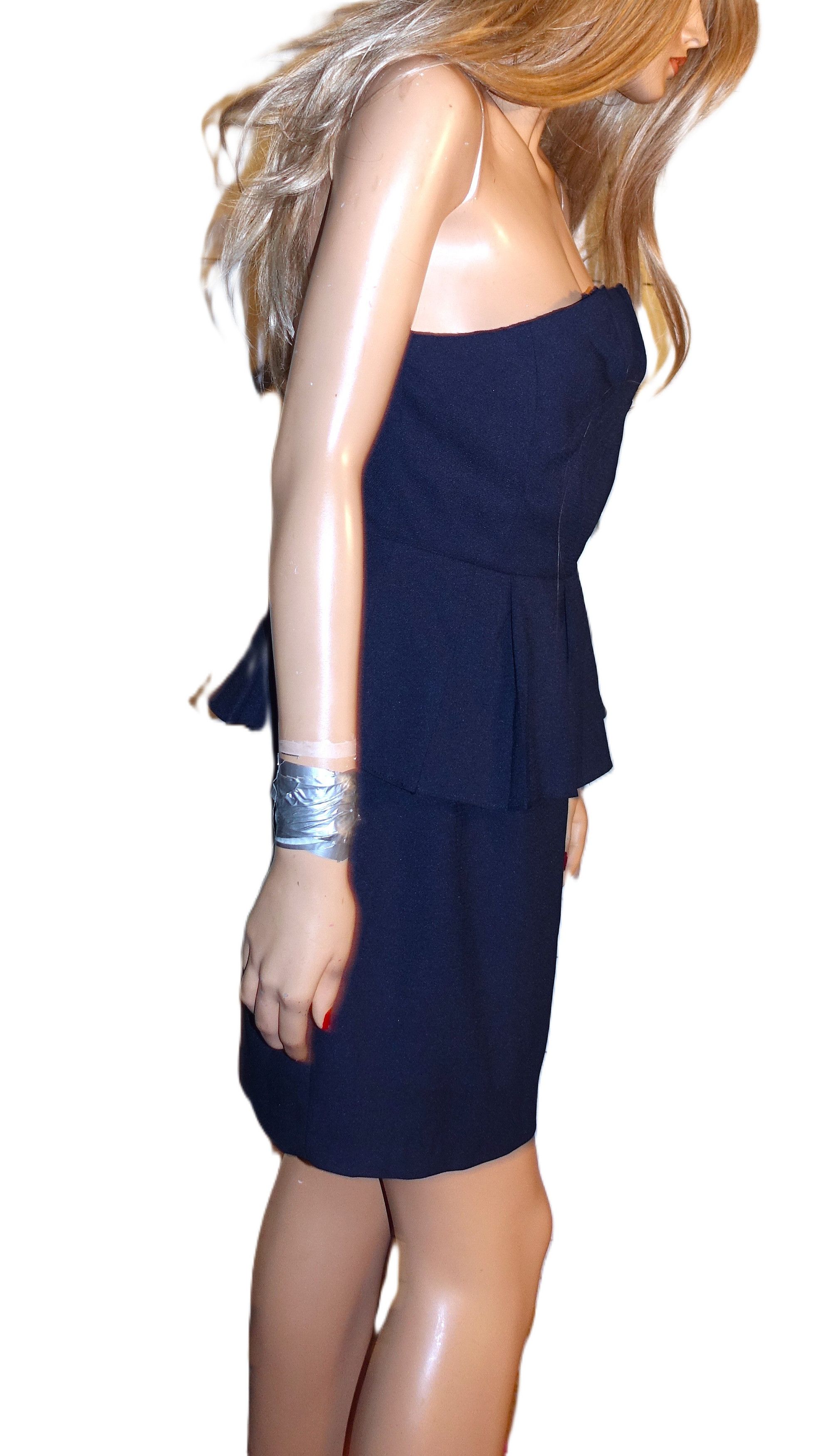 Other Pins & Needles Navy Blue Pleated Strapless Dress 8 Size M / US 6-8 / IT 42-44 - 6 Thumbnail
