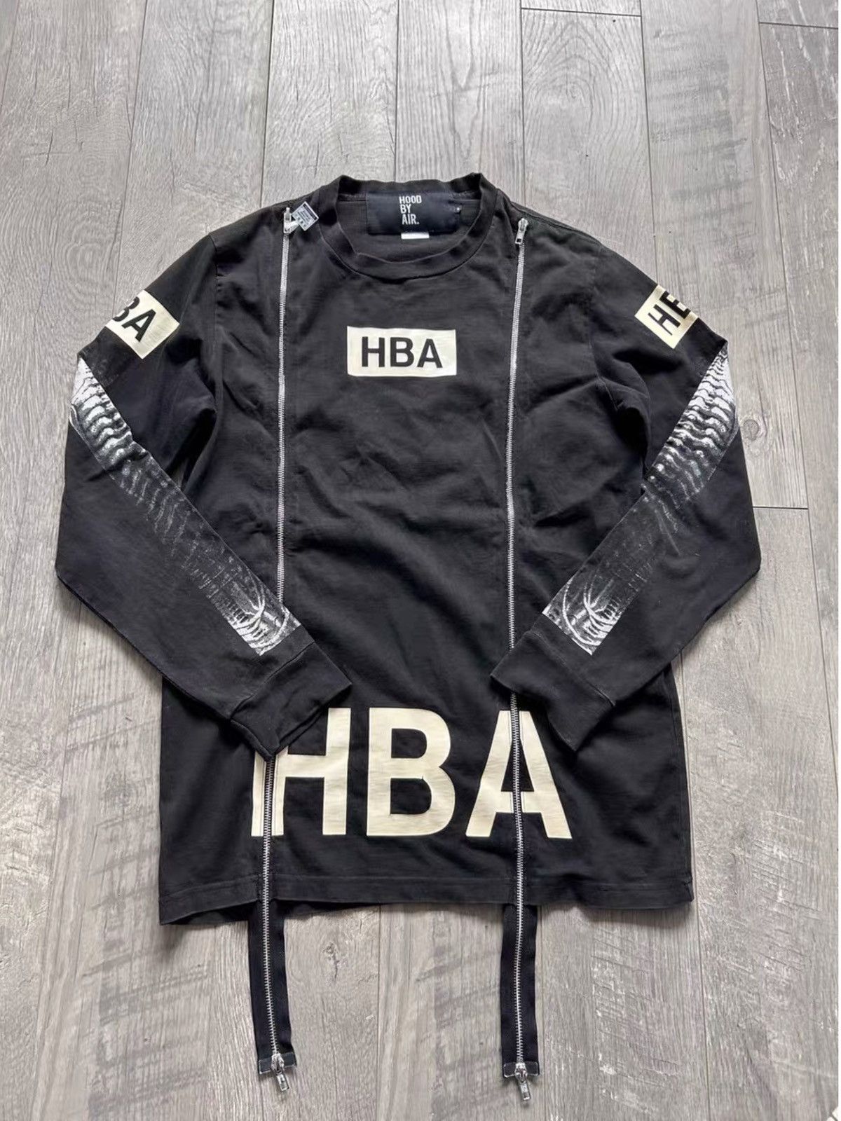 Hood by air ロンT HOOD BY AIR. - フッドバイエアーロゴプリントクルーネック