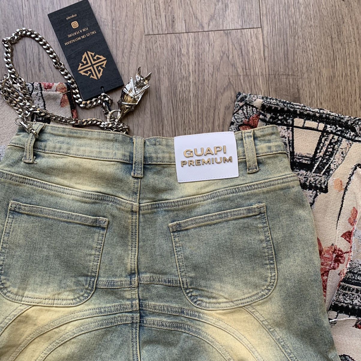 Vintage Denim Into Knit Pant GUAPI Size US 30 / EU 46 - 13 Thumbnail