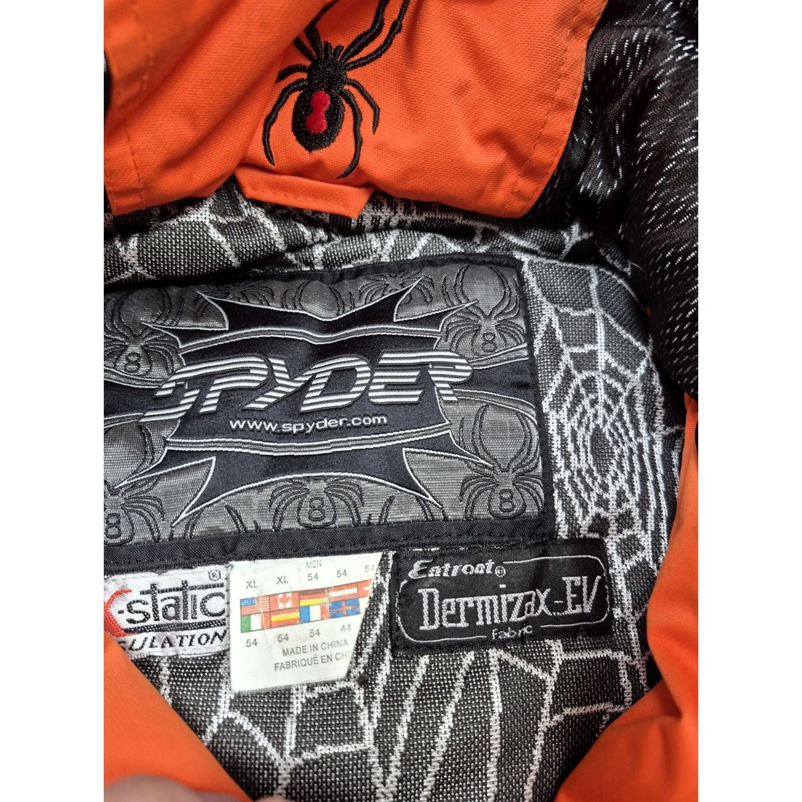 Spyder VTG Spyder Dermizax EV X-Static Insulation Ski Jacket Mens XL 20,000mm Orange Size US XL / EU 56 / 4 - 5 Thumbnail