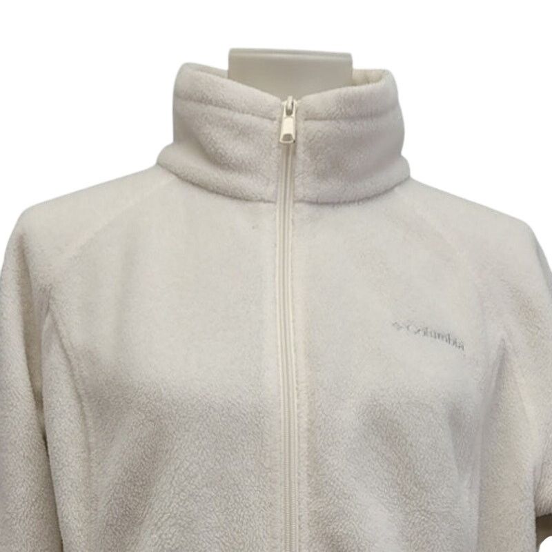 Columbia Columbia Womens XL White Polyester Fleece Long Sleeve Jacket Size XL / US 12-14 / IT 48-50 - 2 Thumbnail