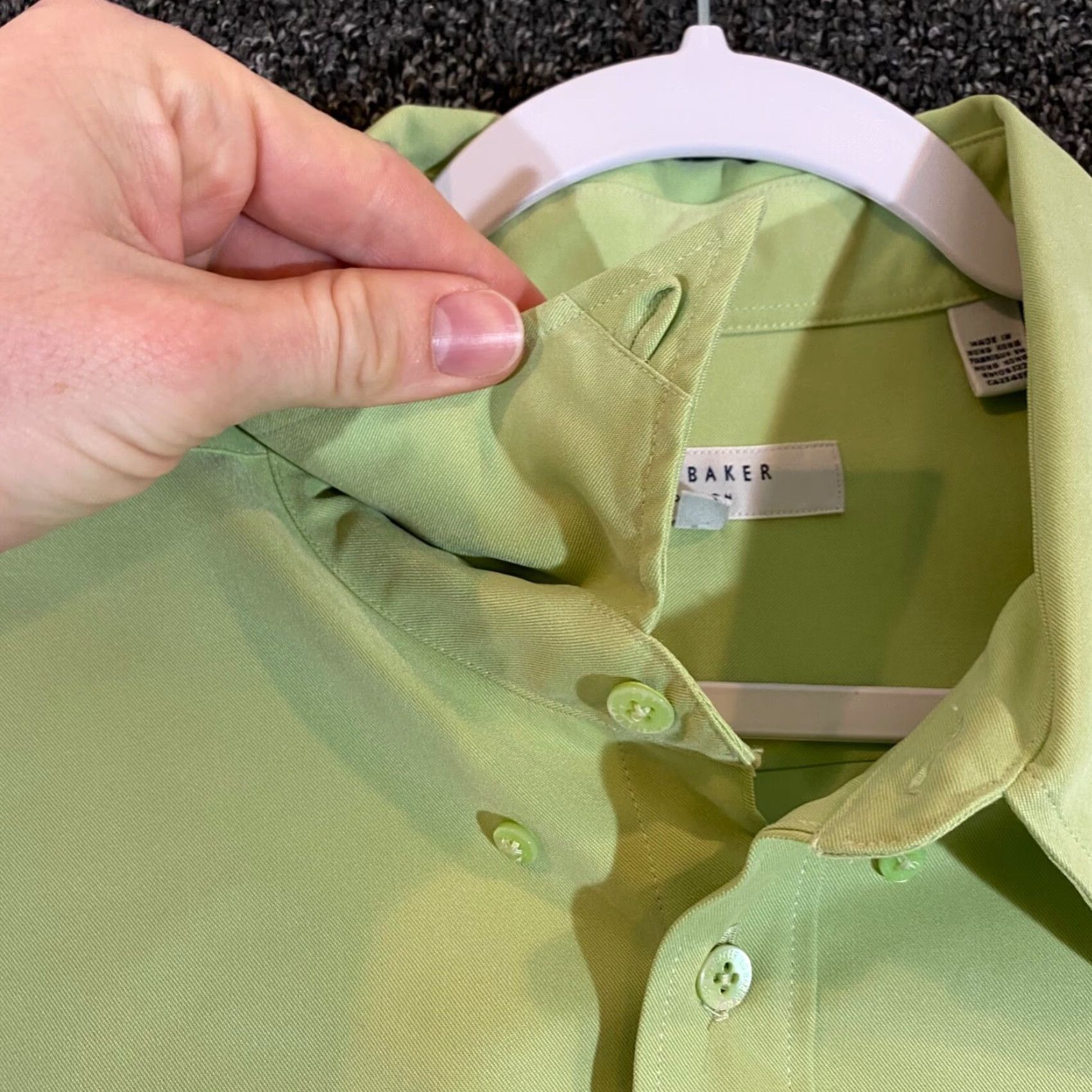 Ted Baker Ted Baker London Shirt Mens 5 Green Cream Lime Button Up Outdoors L/S Shine? Size US S / EU 44-46 / 1 - 4 Thumbnail
