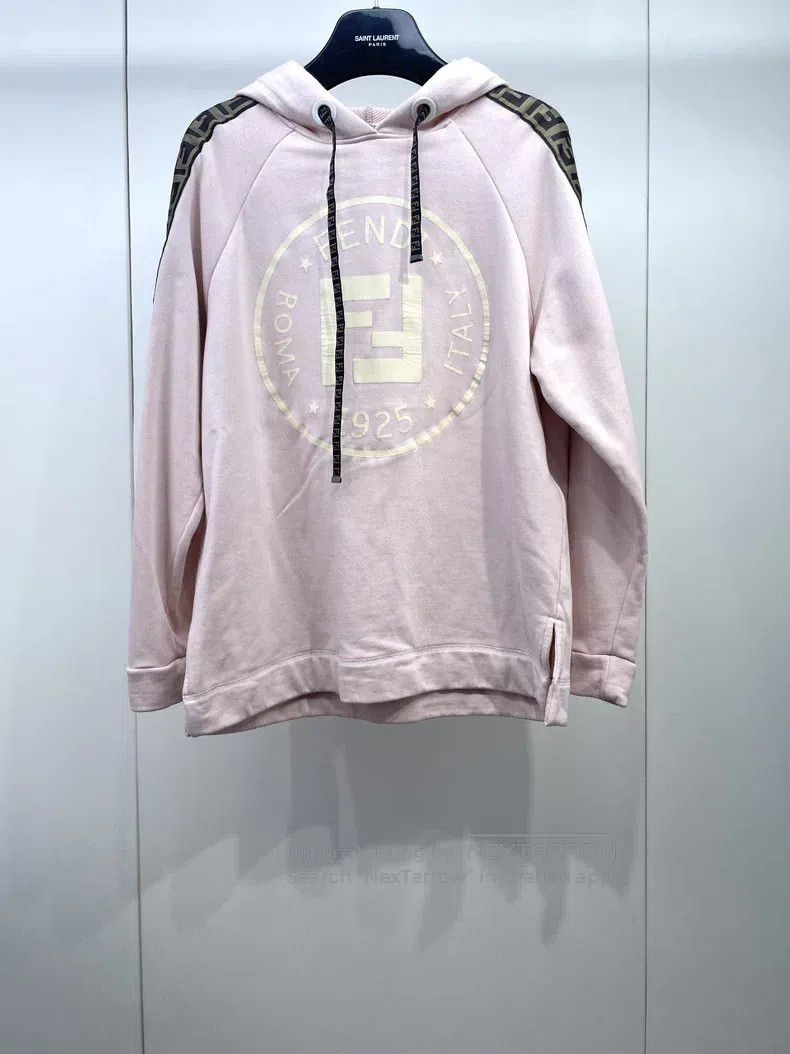 Fendi Fendi Pink Hooded Drawstring Sweatshirt Size S / US 4 / IT 40 - 1 Thumbnail