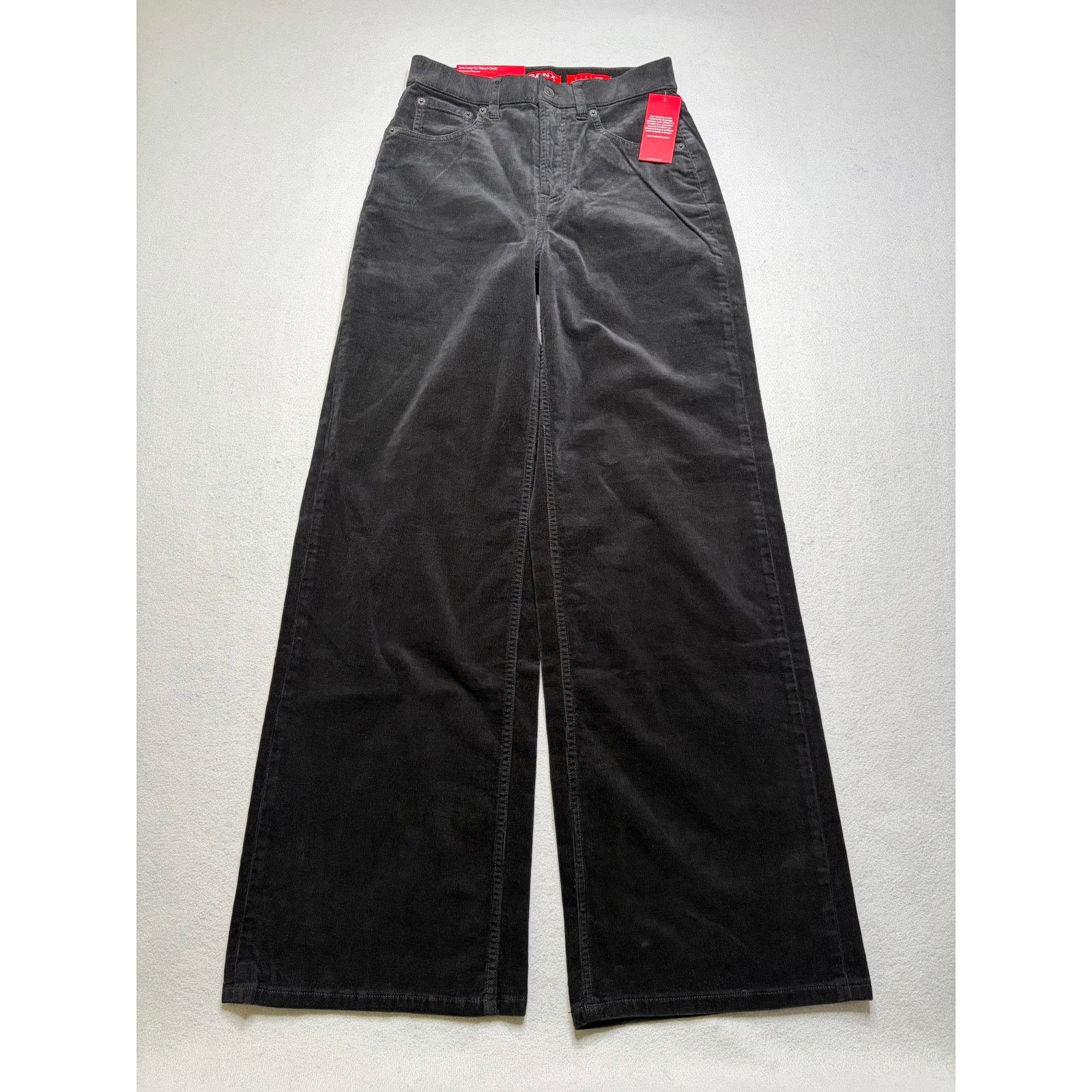 Spanx SPANX Black Corduroy Wide Leg Pants Women’s Size S Size 27" / US 4 / IT 40 - 2 Thumbnail