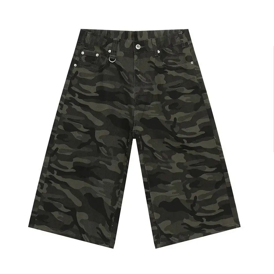 Japanese Brand Retro camouflage wide leg denim shorts Size US 32 / EU 48 - 5 Thumbnail