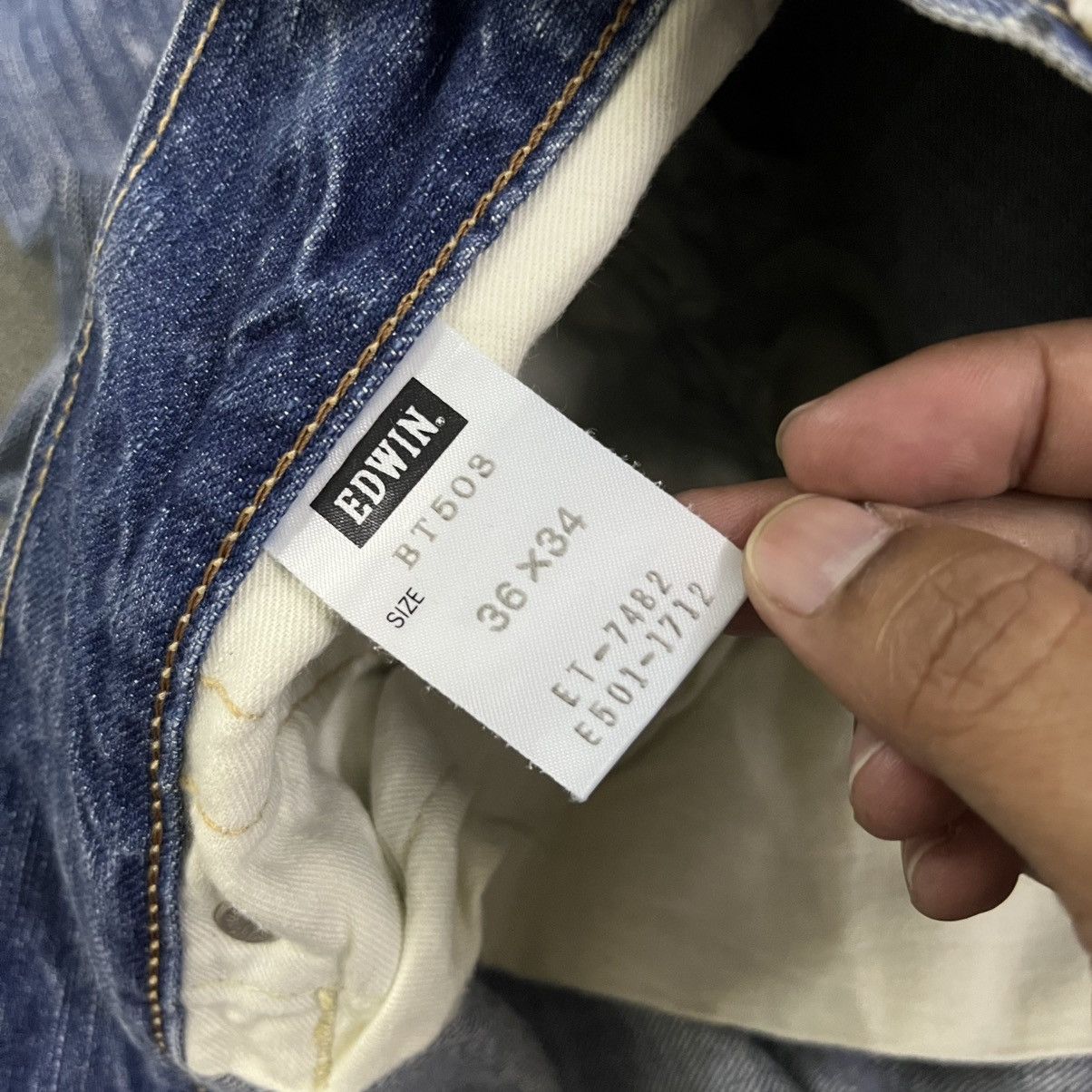 Edwin × Japanese Brand EDWIN 503 BLUE TRIP DISTRESSED PAINTED JEANS Size US 37 - 23 Thumbnail